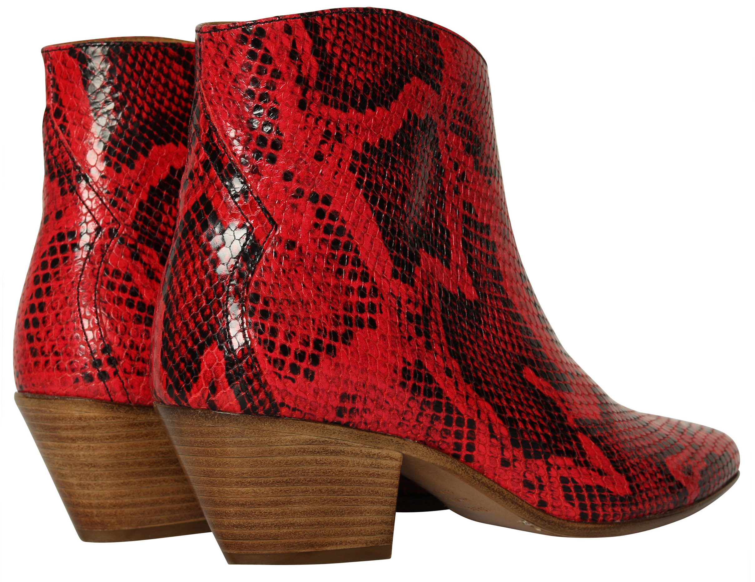 ISABEL MARANT DACKEN BOOTS EXOTIC RED 41
