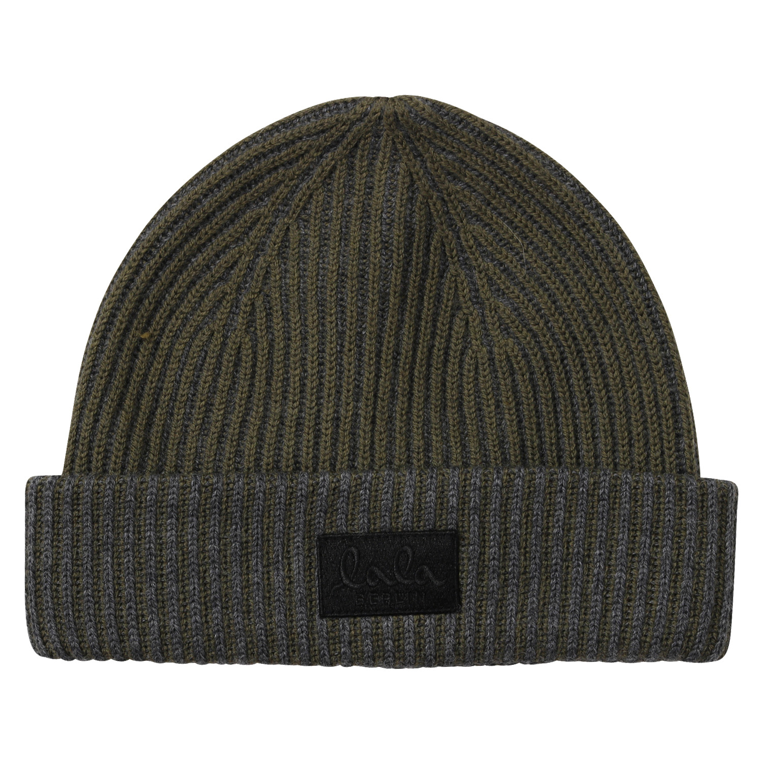 Lala Berlin Cap Lines Olive Anthrazit