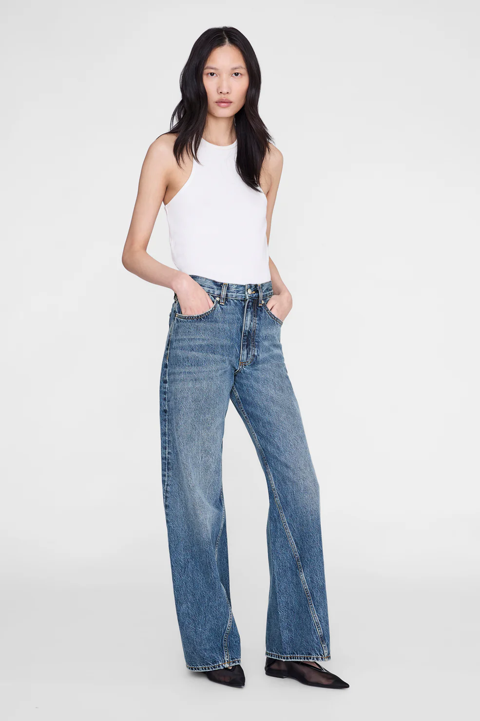 ANINE BING Brie Jeans in Cabana Blue