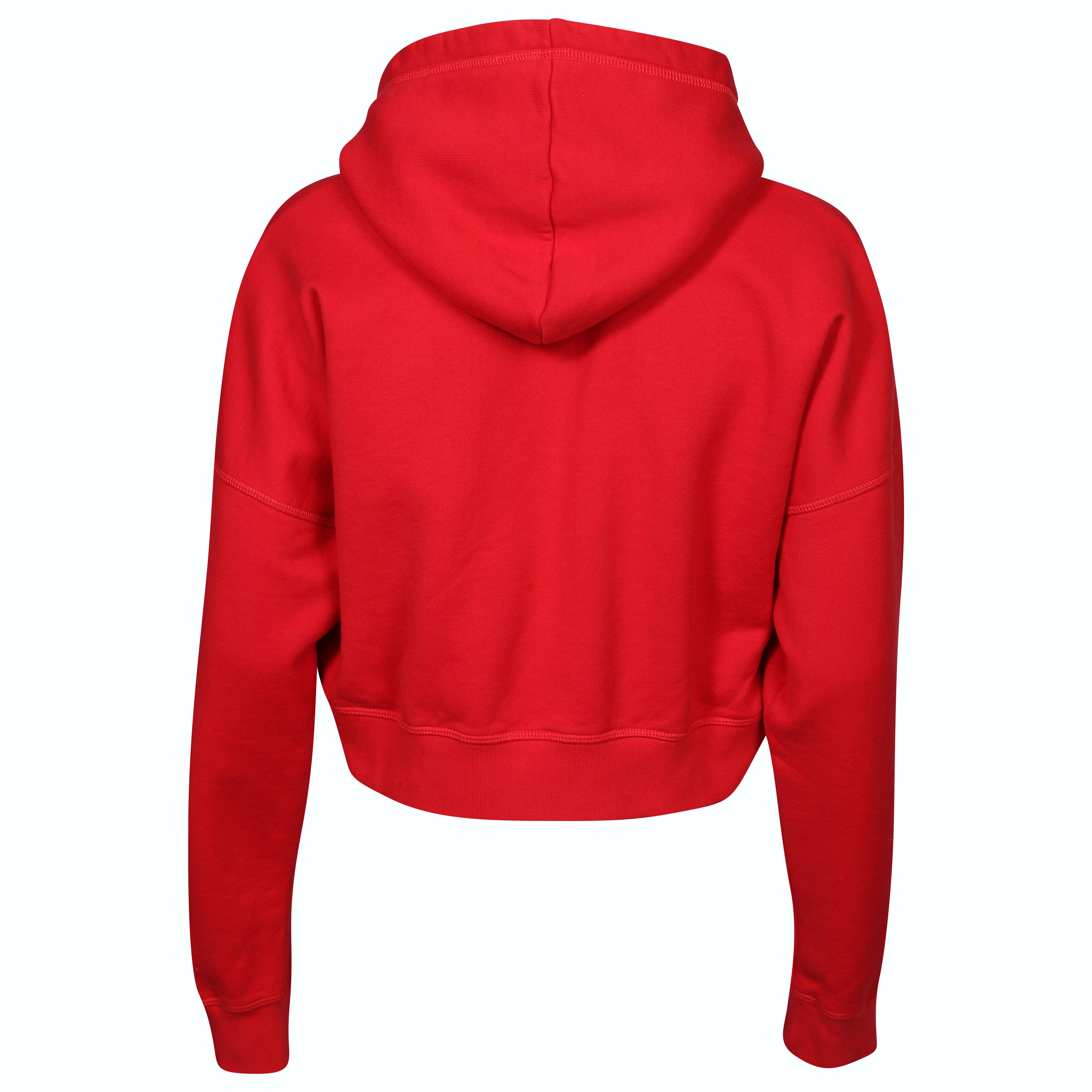 Dsquared Uneven Hoodie in Red