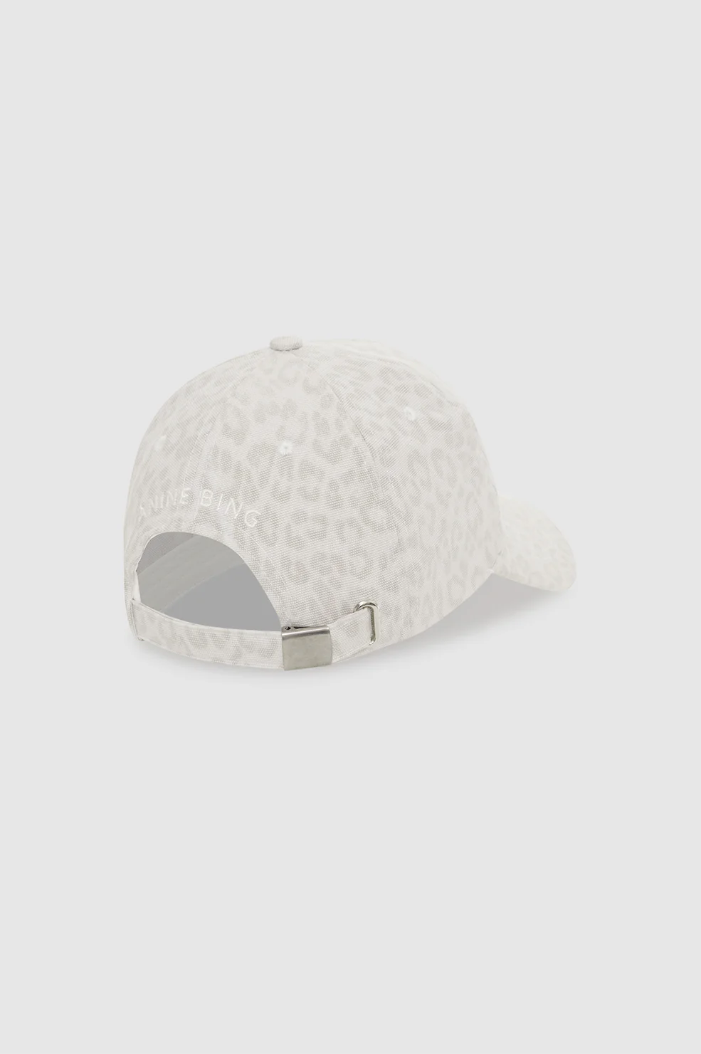 ANINE BING One Jeremy Baseball Cap Washed White Leopard