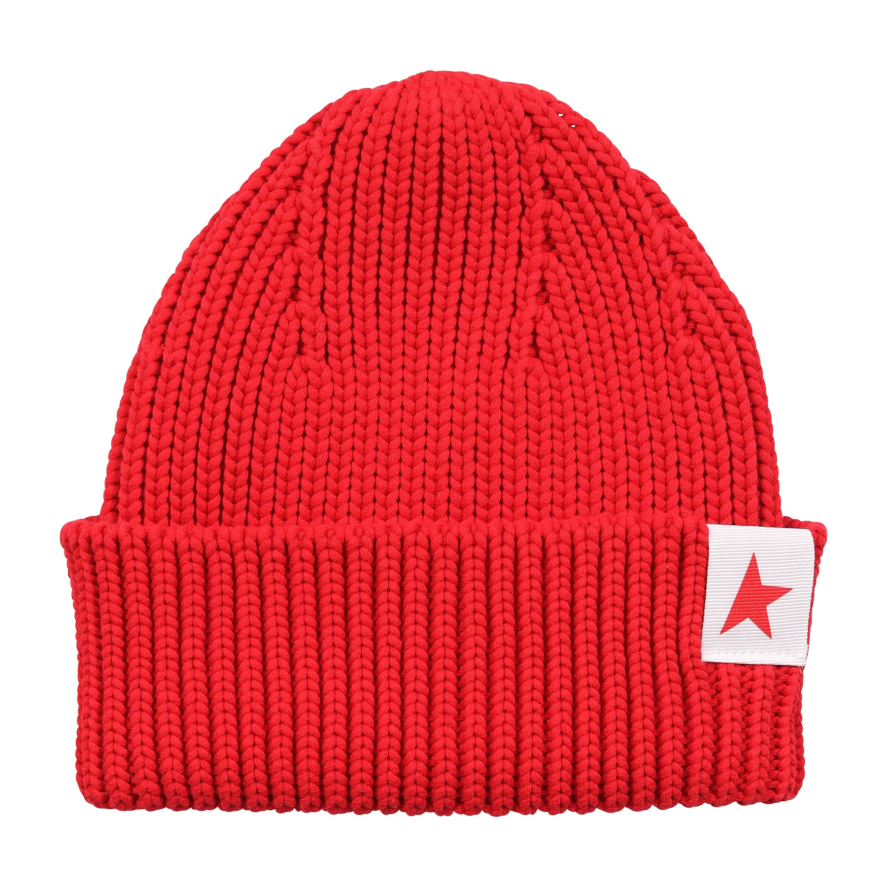 Golden Goose Beanie Damian High Turn in Red M