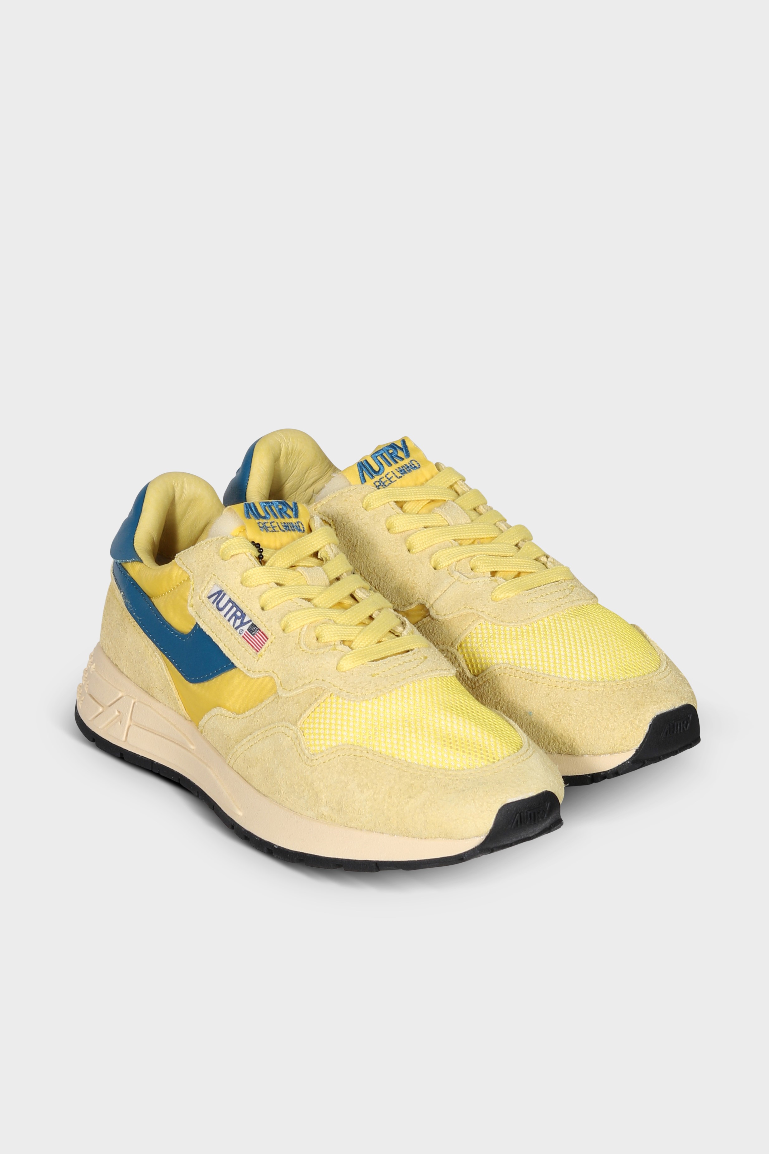 AUTRY ACTION SHOES Reelwind Low Sneaker in Yellow/Blue 41