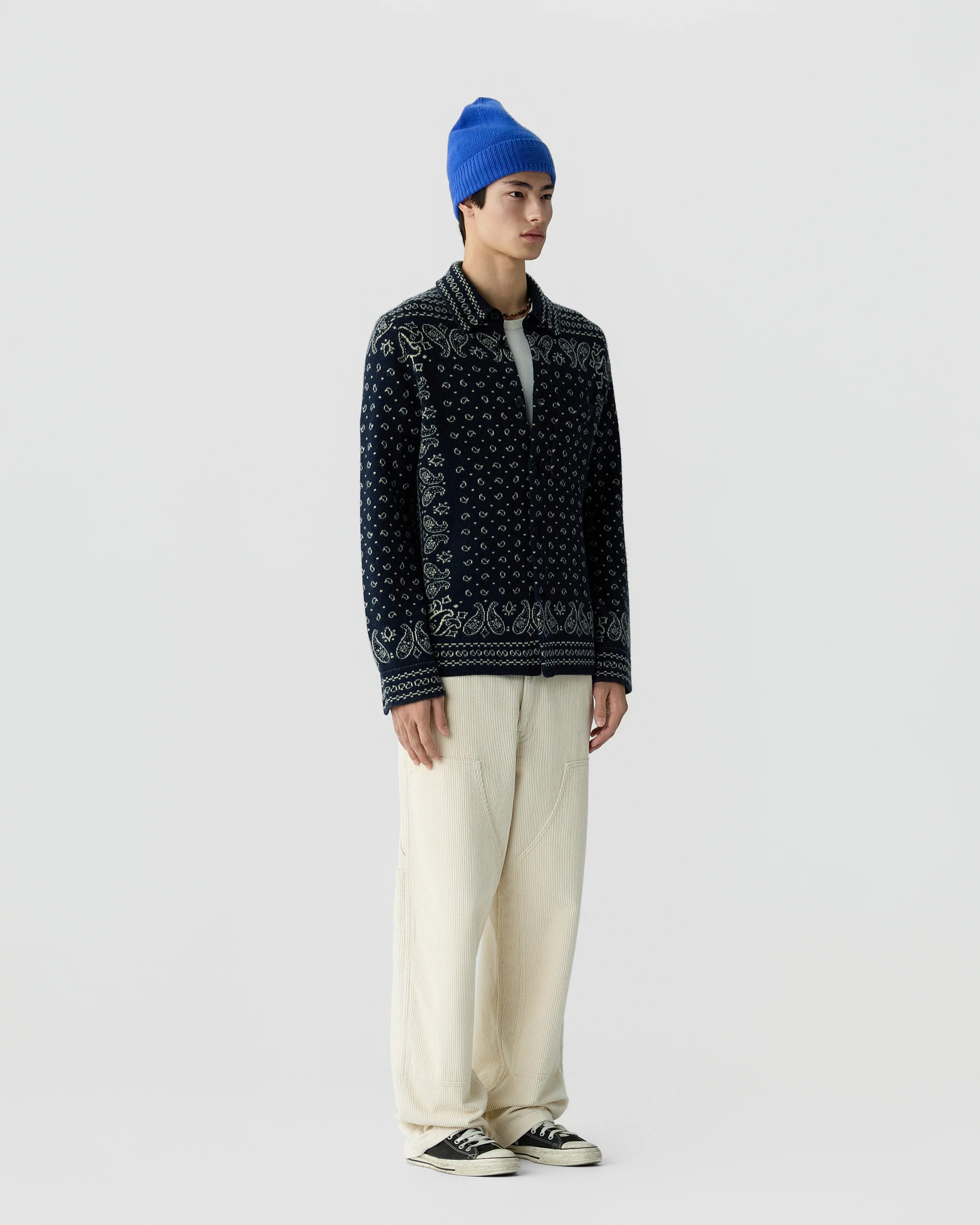 GUEST IN RESIDENCE Wild Rag Work Shirt Navy Combo