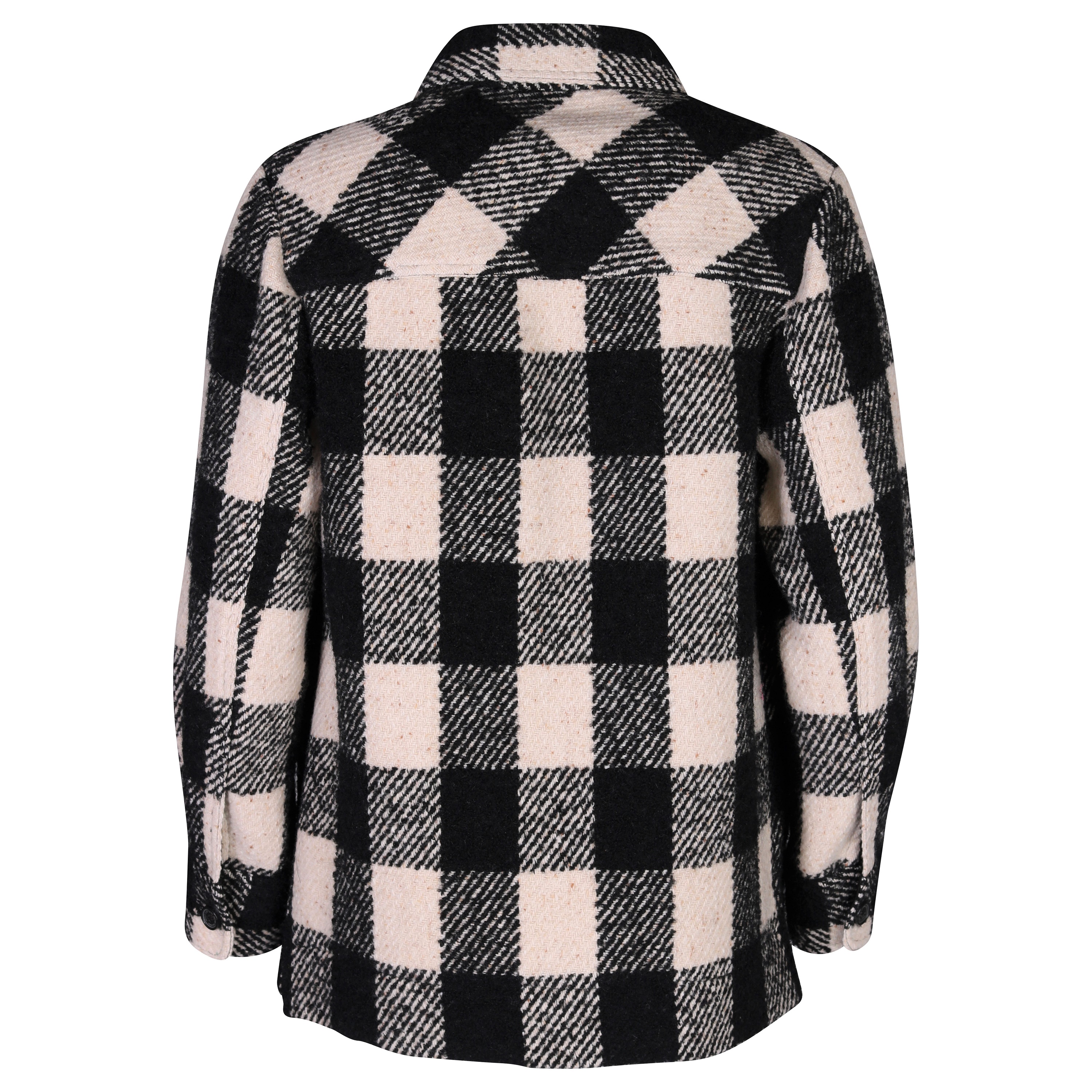 Nili Lotan Lenore Barn Overshirt in Black/Ivory
