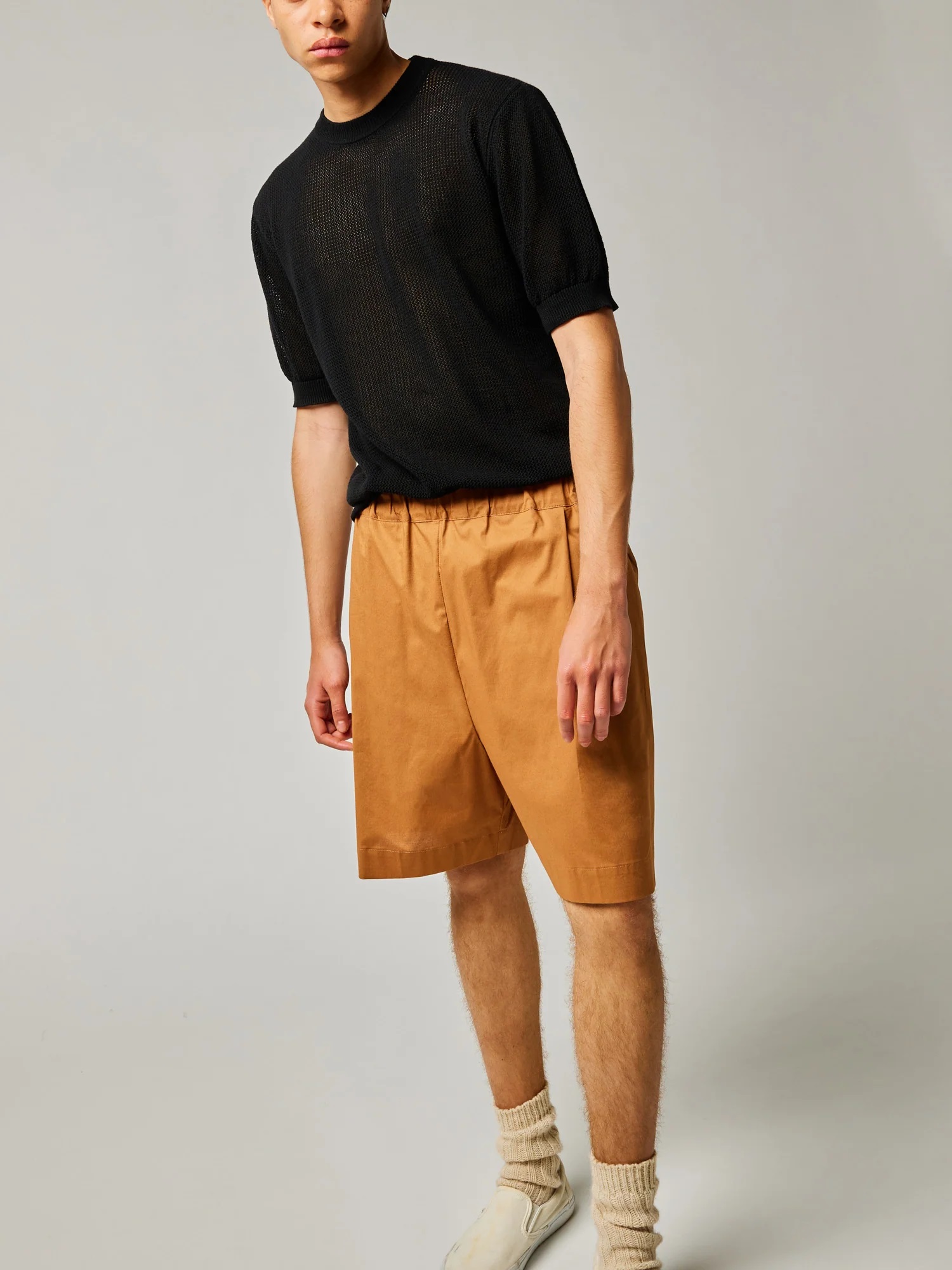 LANEUS Baggie Shorts in Tabac 54