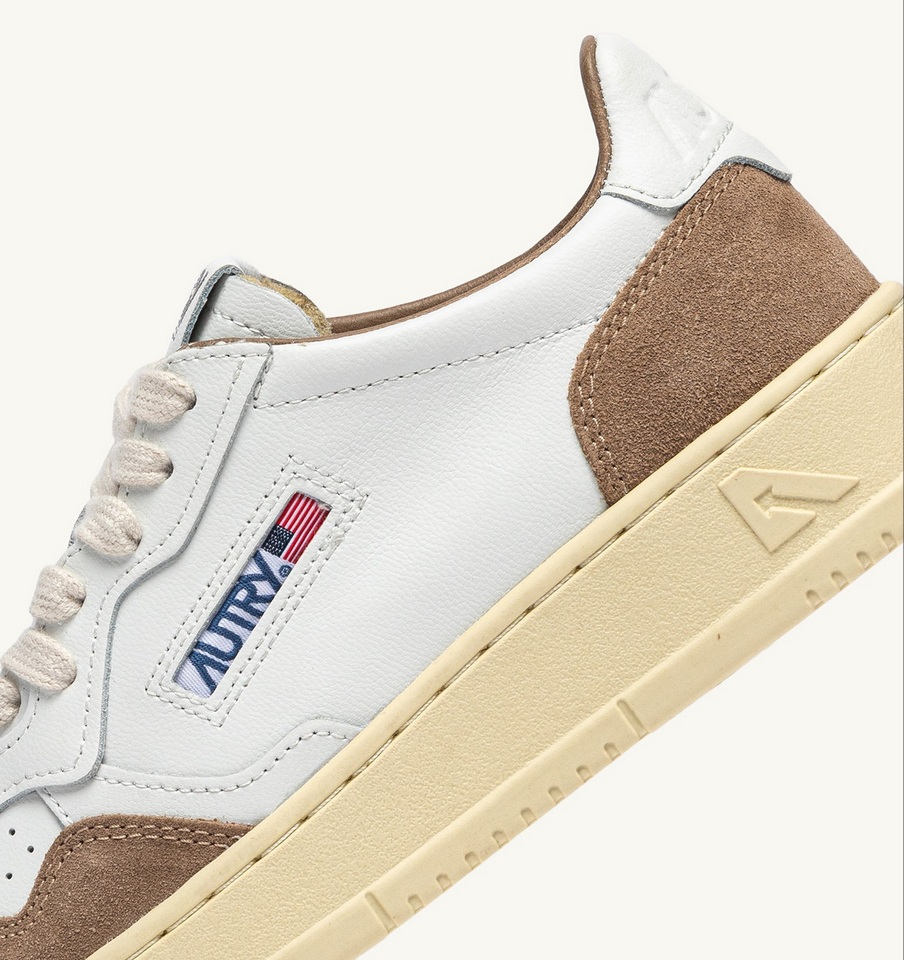 AUTRY ACTION SHOES Medalist Low Sneaker Leather/Suede/White/Antelope
