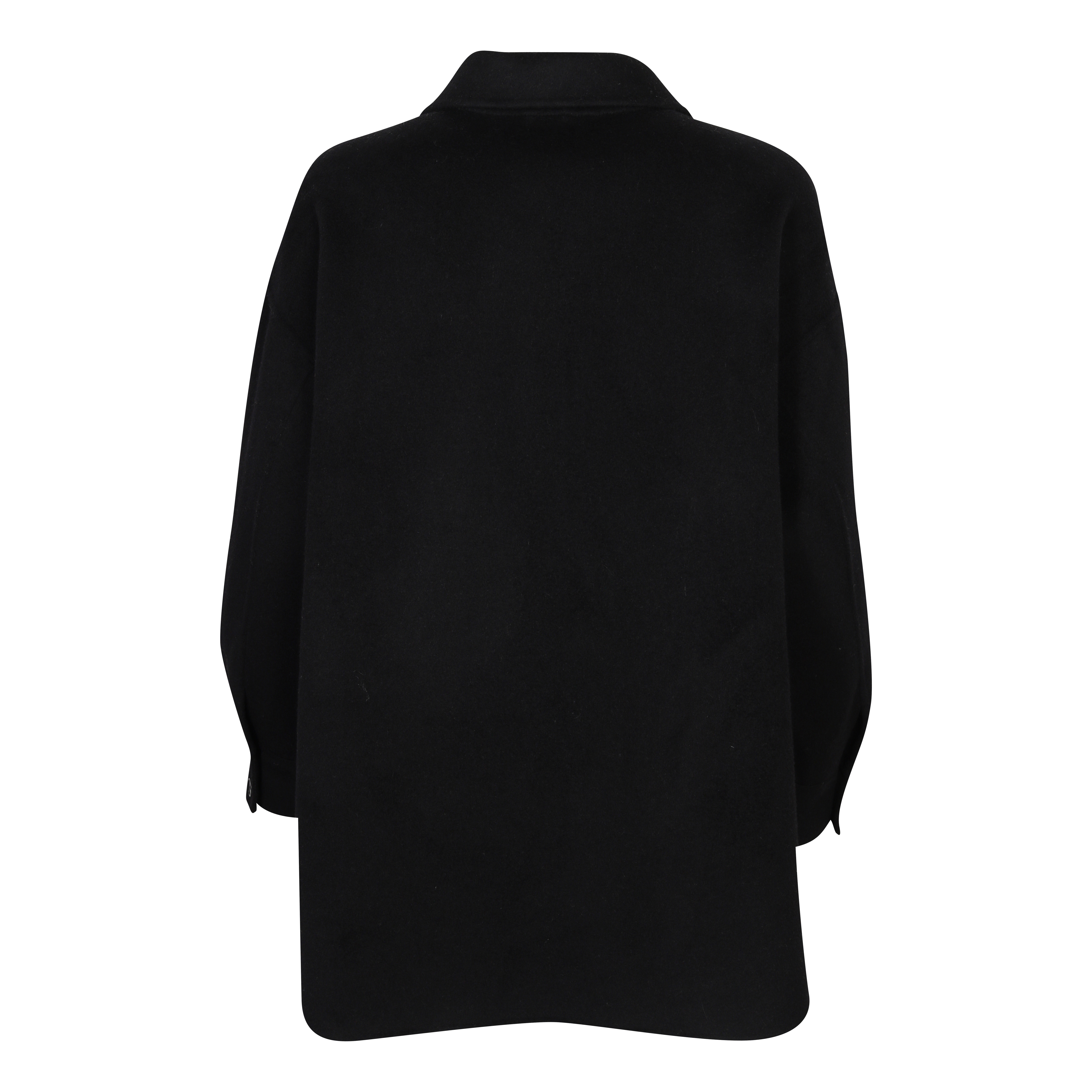 Flona Wool/Cashmere Overshirt in Black XS