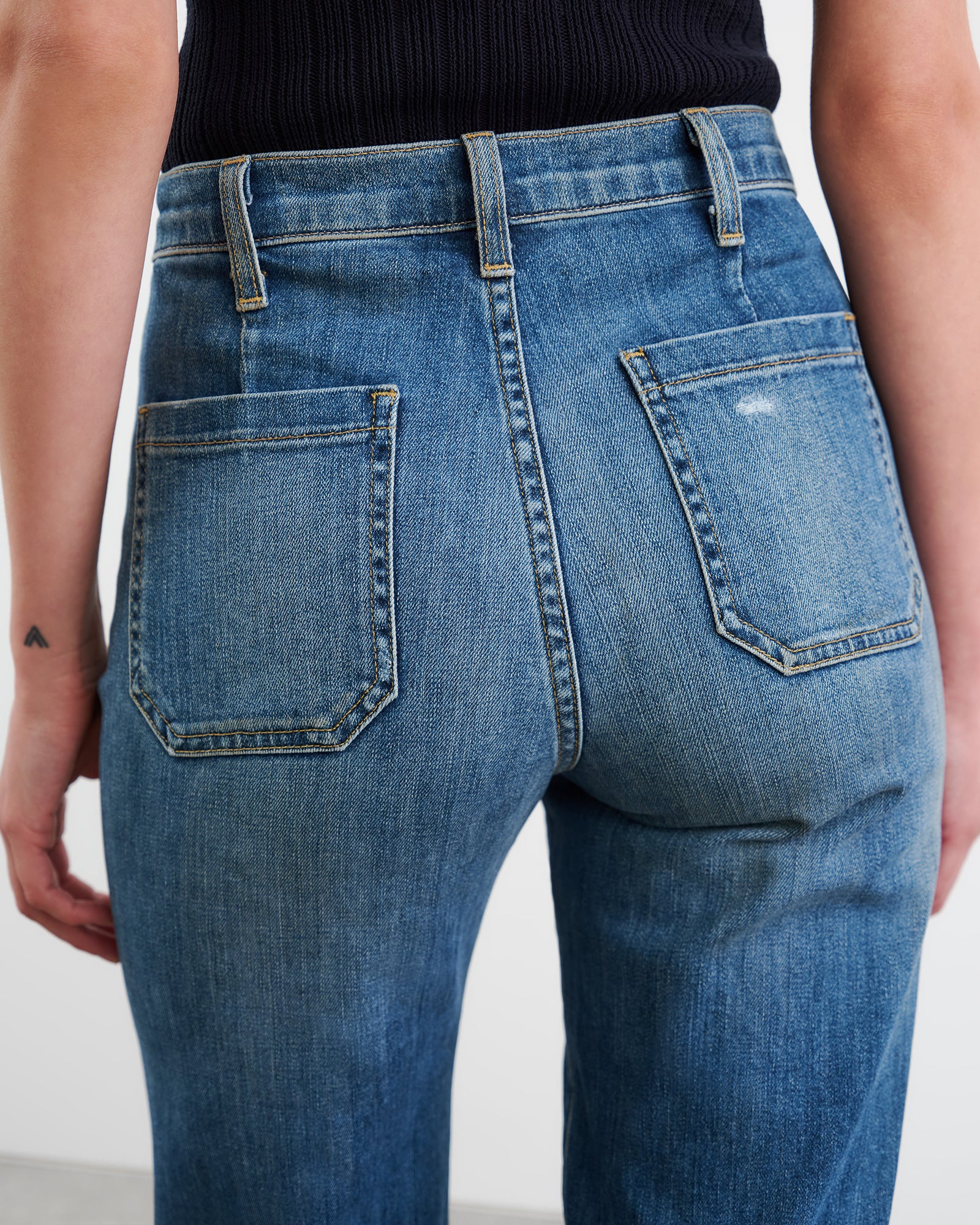NILI LOTAN Flare Leg Jeans in Classic Wash