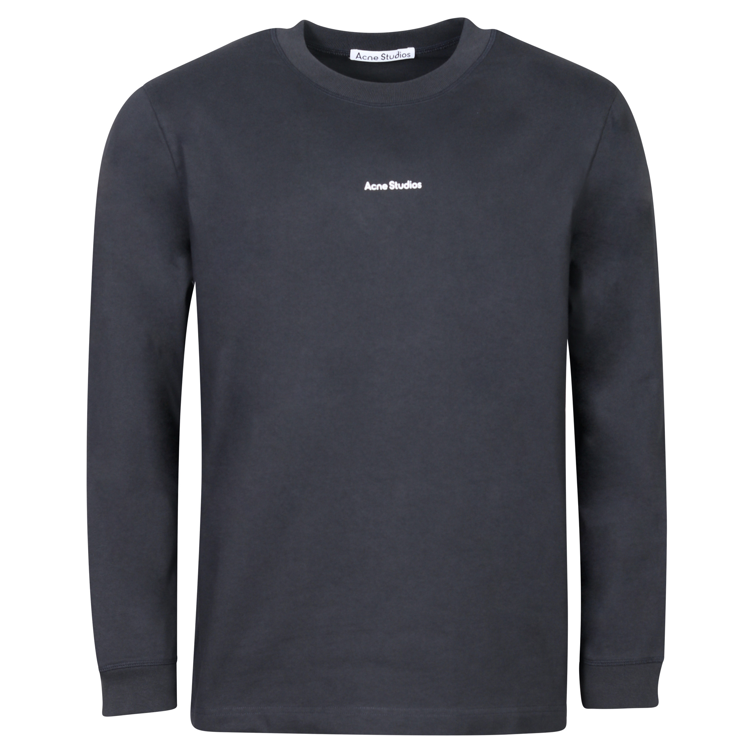 ACNE STUDIOS Loose Fit Stamp Longsleeve in Washed Black