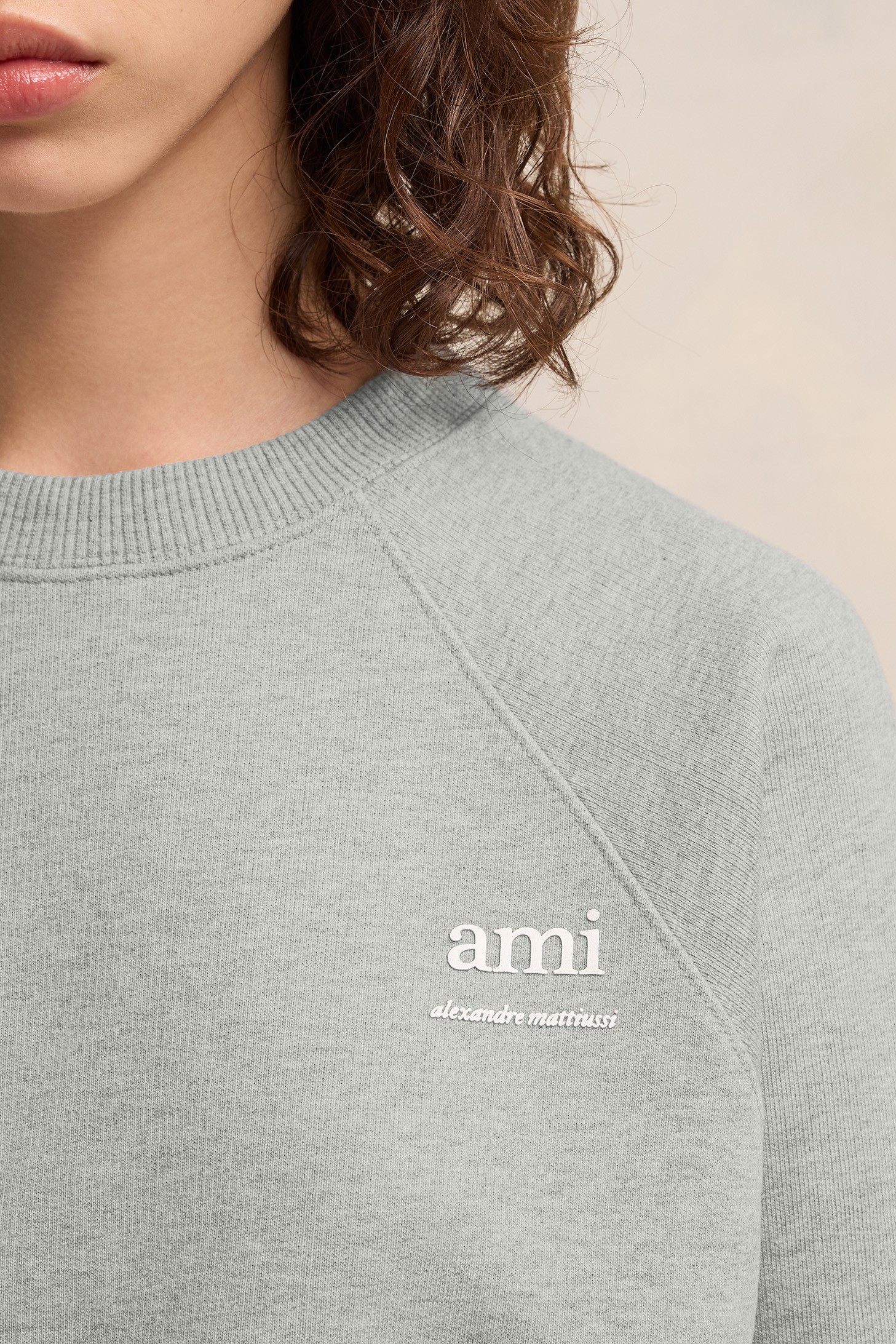 AMI PARIS Alexandre Mattiussi Sweatshirt in Heather Ash Grey XL