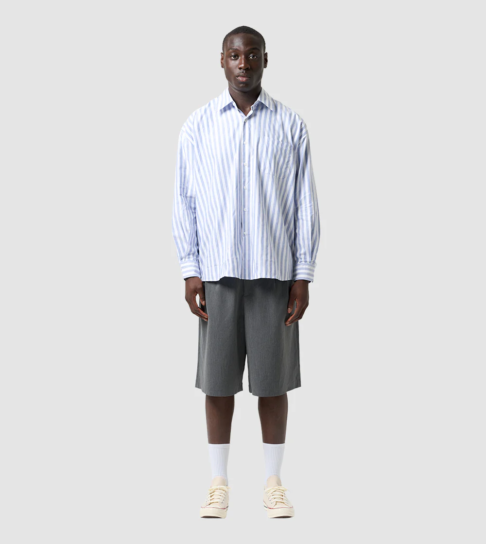 PERPLEX Striped Oversize Shirt in Blue