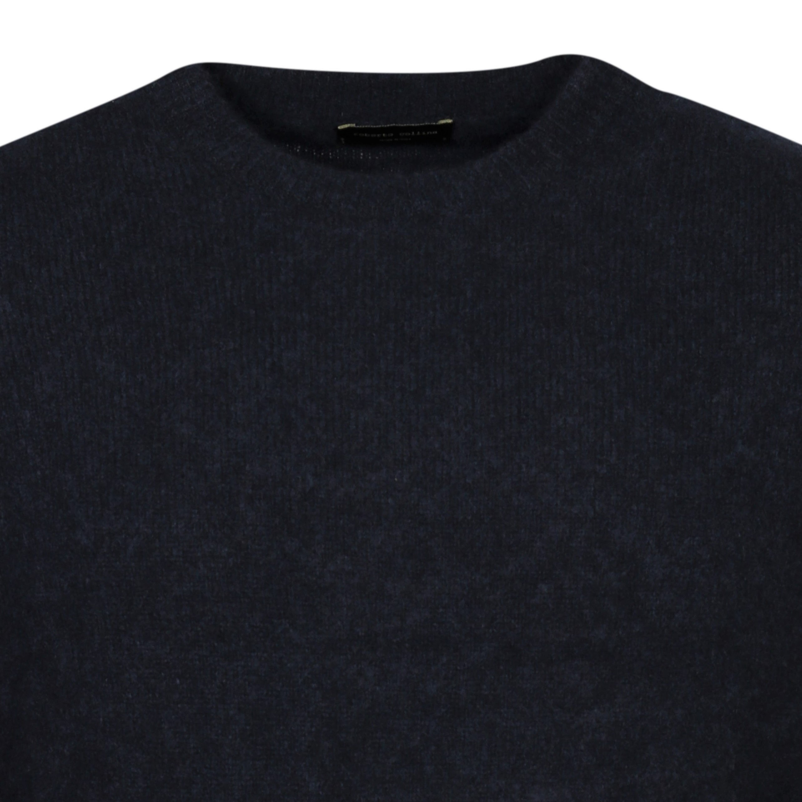 ROBERTO COLLINA Fluffy Cashmere Pullover in Navy 56