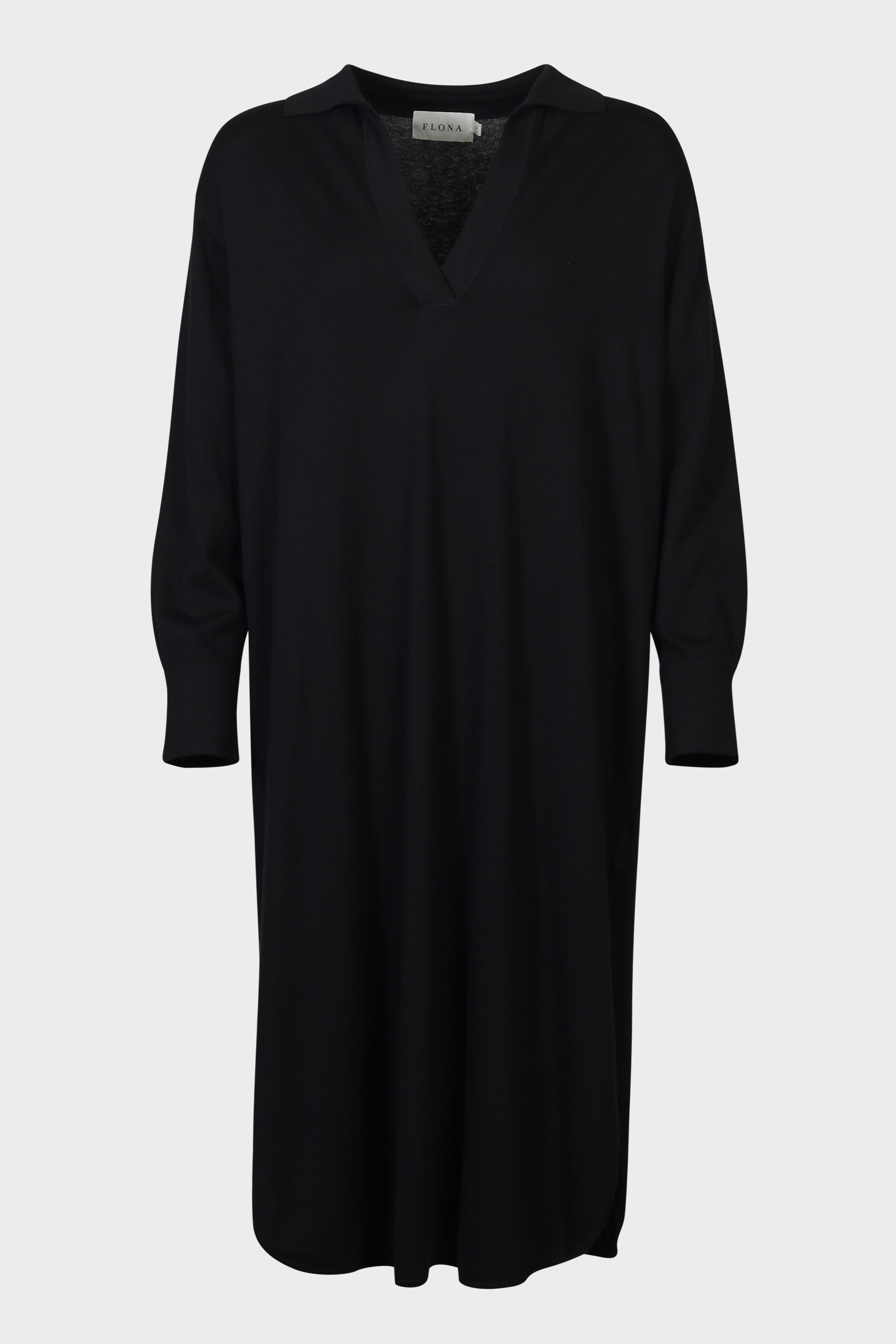 FLONA Cotton/ Cashmere Knit Dress in Black M