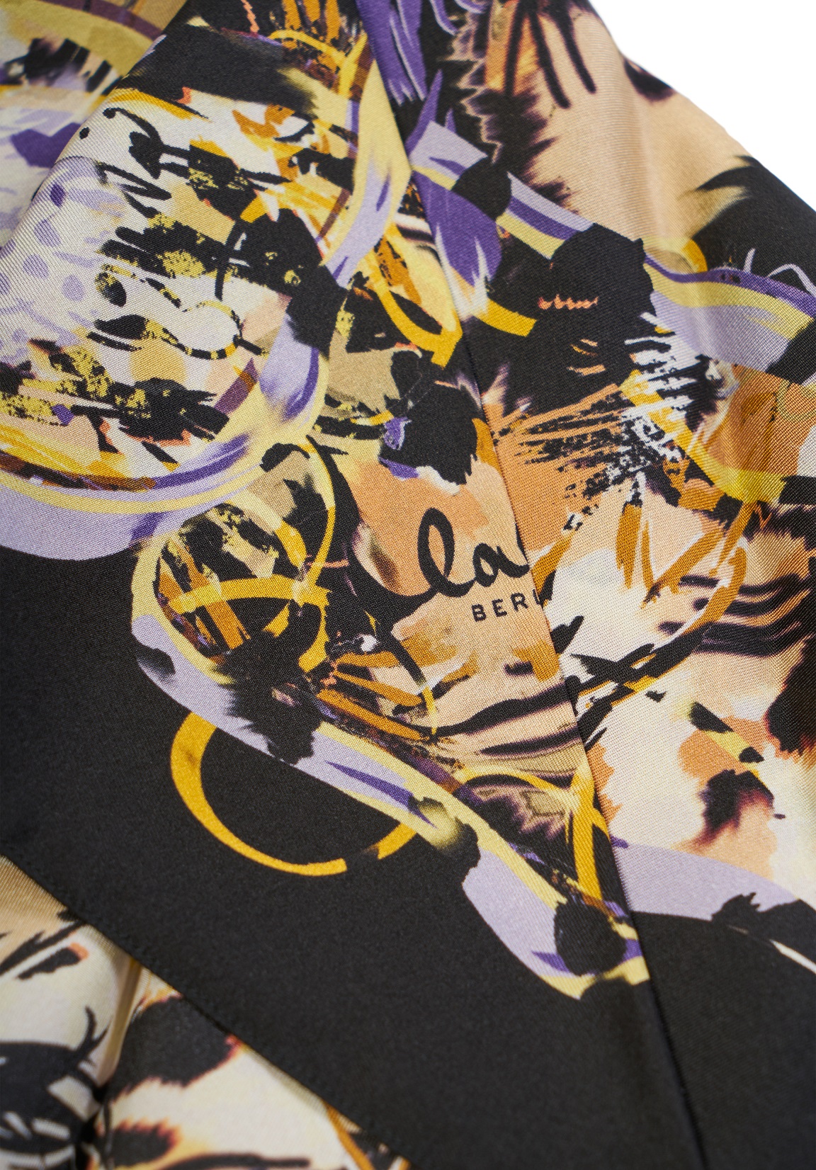 Lala Berlin Triangle Silk Scarf Aina in Leo Python Stripes