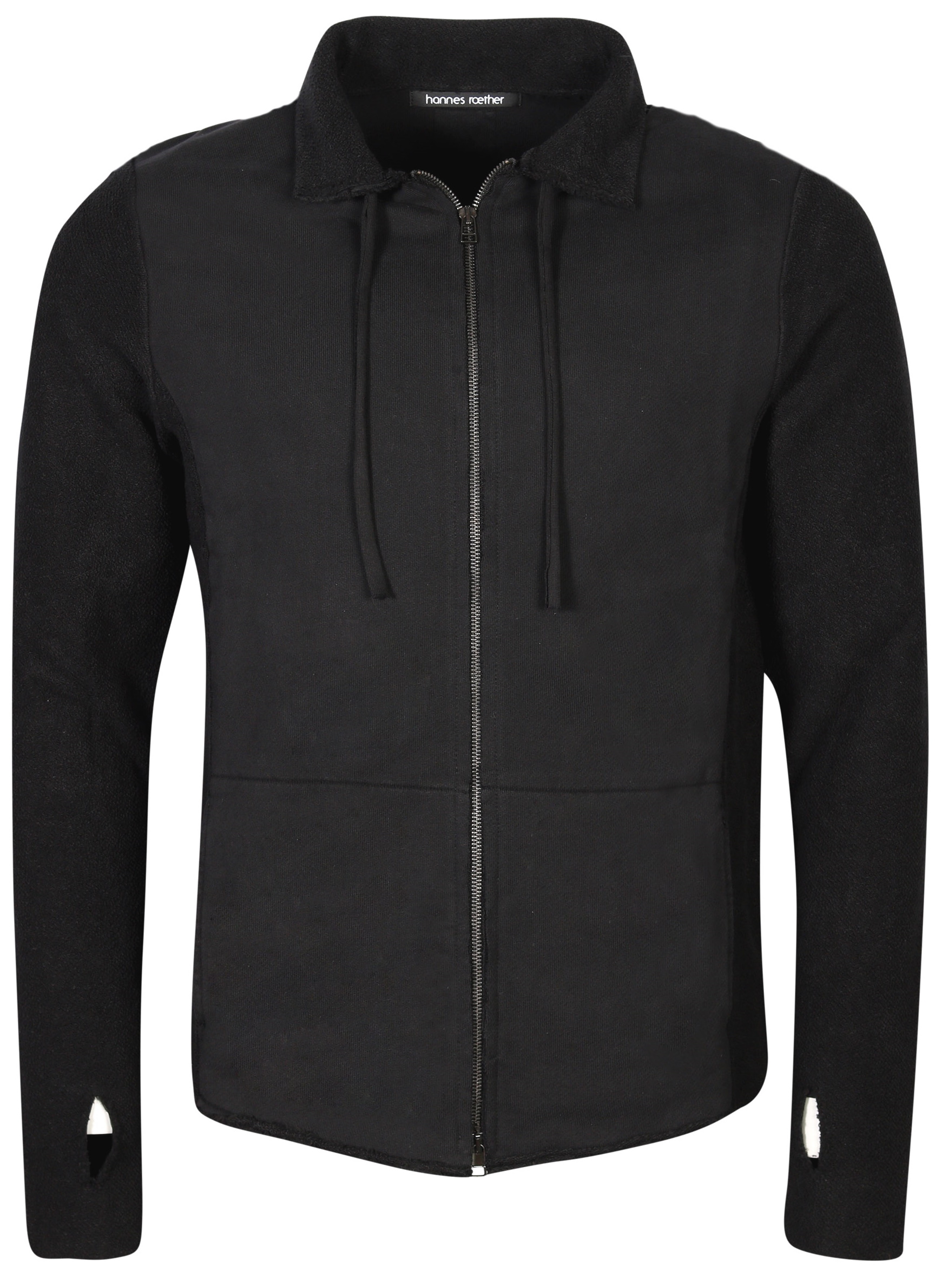 Hannes Roether Sweat Zip Cardigan Black