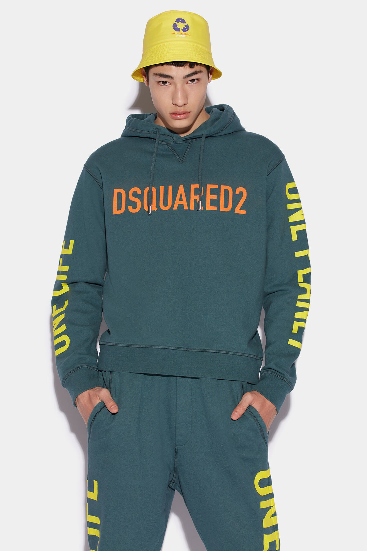 DSQUARED2 Olop Hoodie in Dusty Blue