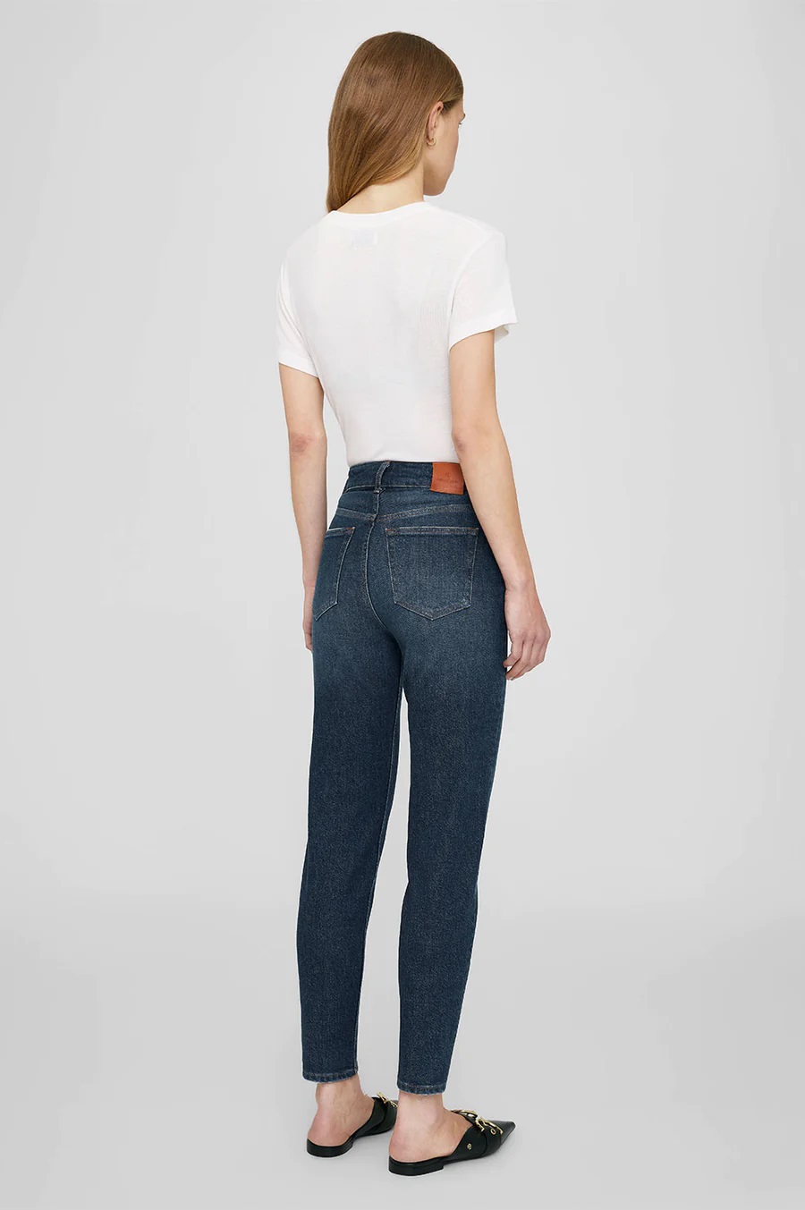 ANINE BING Amani Cashmere Blend Tee in Off White