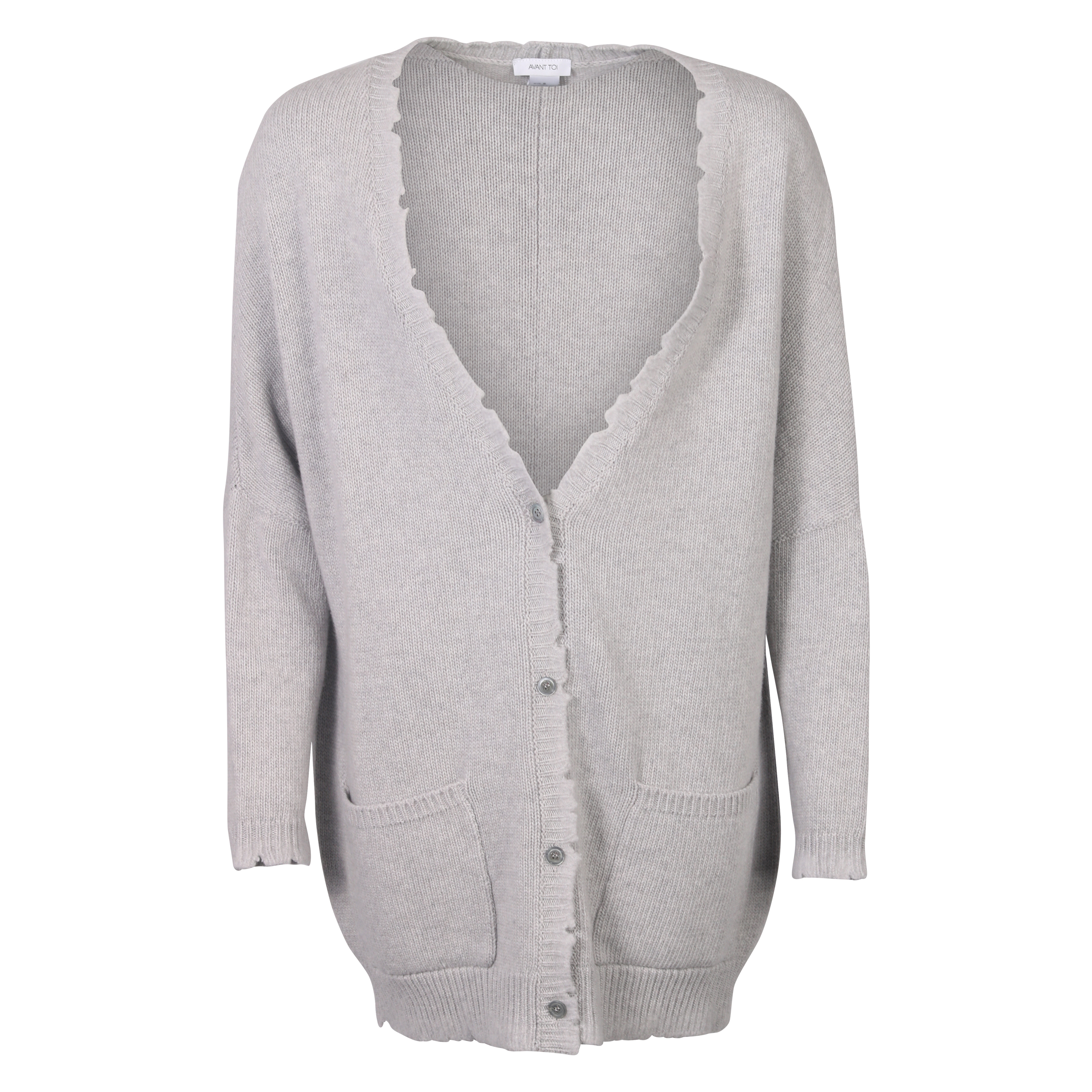 Avant Toi Strickjacke hellgrau