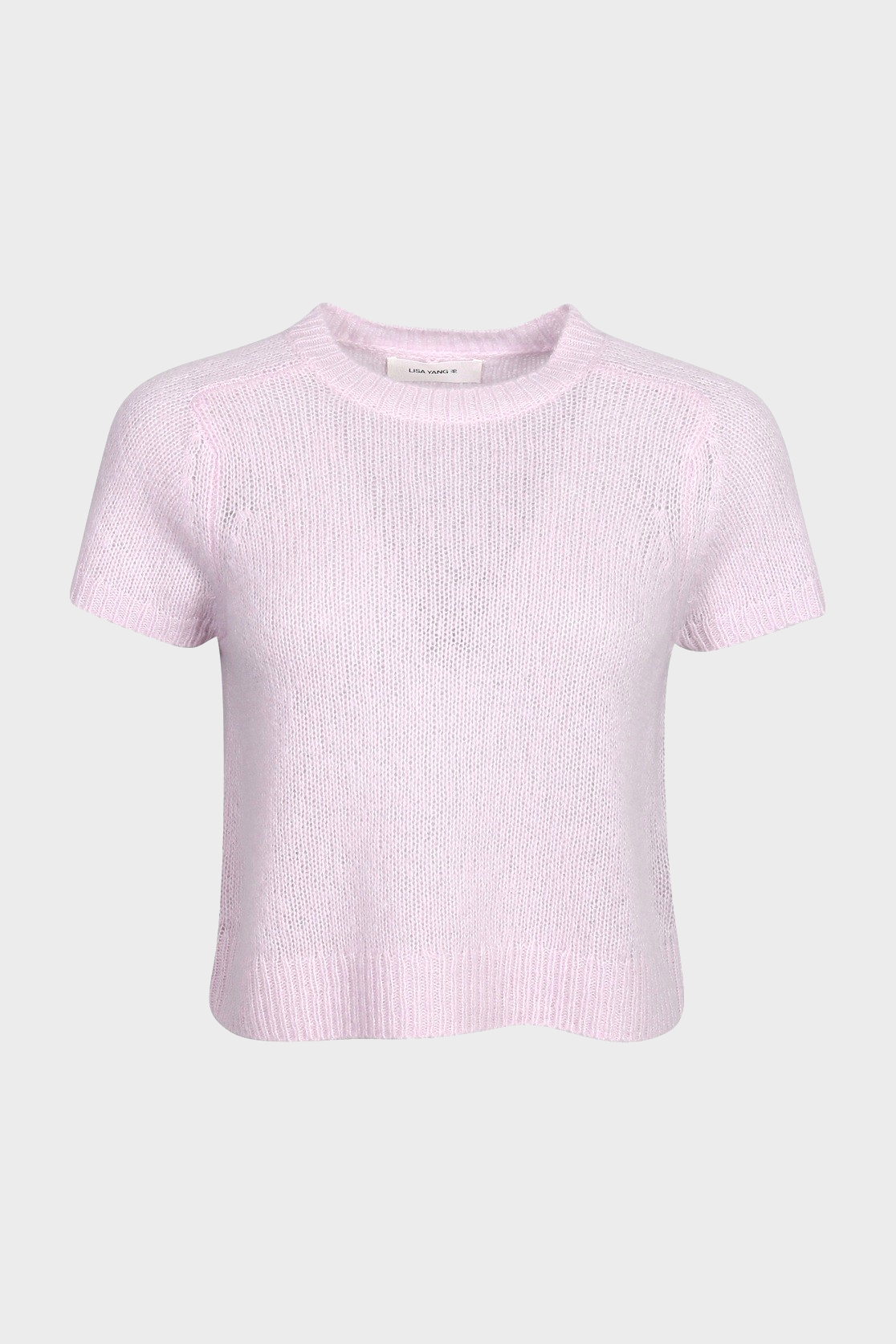 LISA YANG Siona Cashmere/Silk T-Shirt in Light Pink