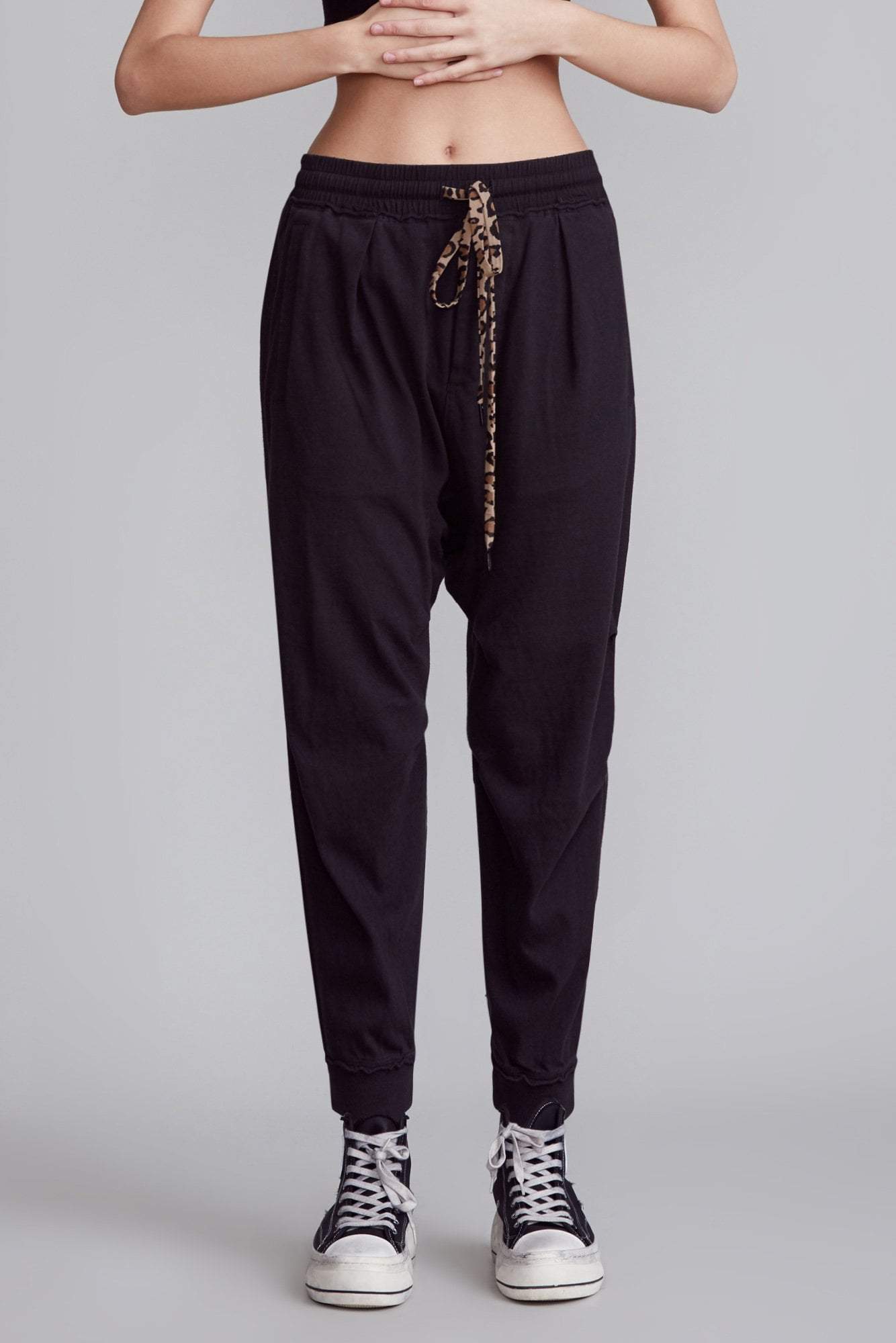 R13 Harem Sweatpant Acid Black