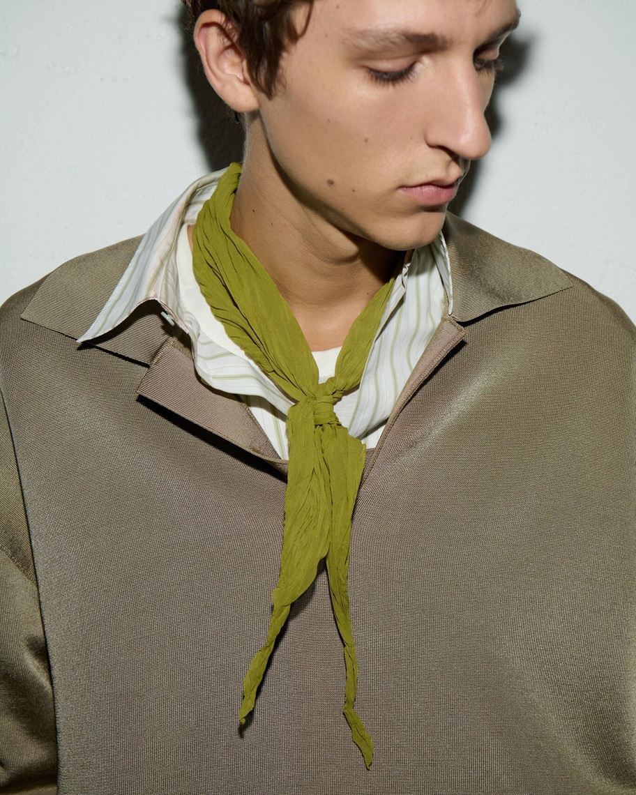 AMI PARIS de Coeur Boxy Fit Shirt in White/Matcha