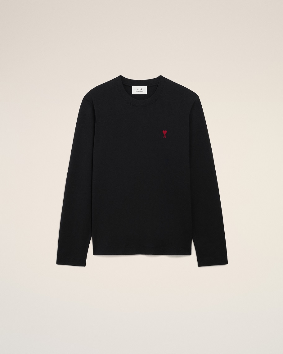 AMI PARIS de Coeur Longsleeve in Black