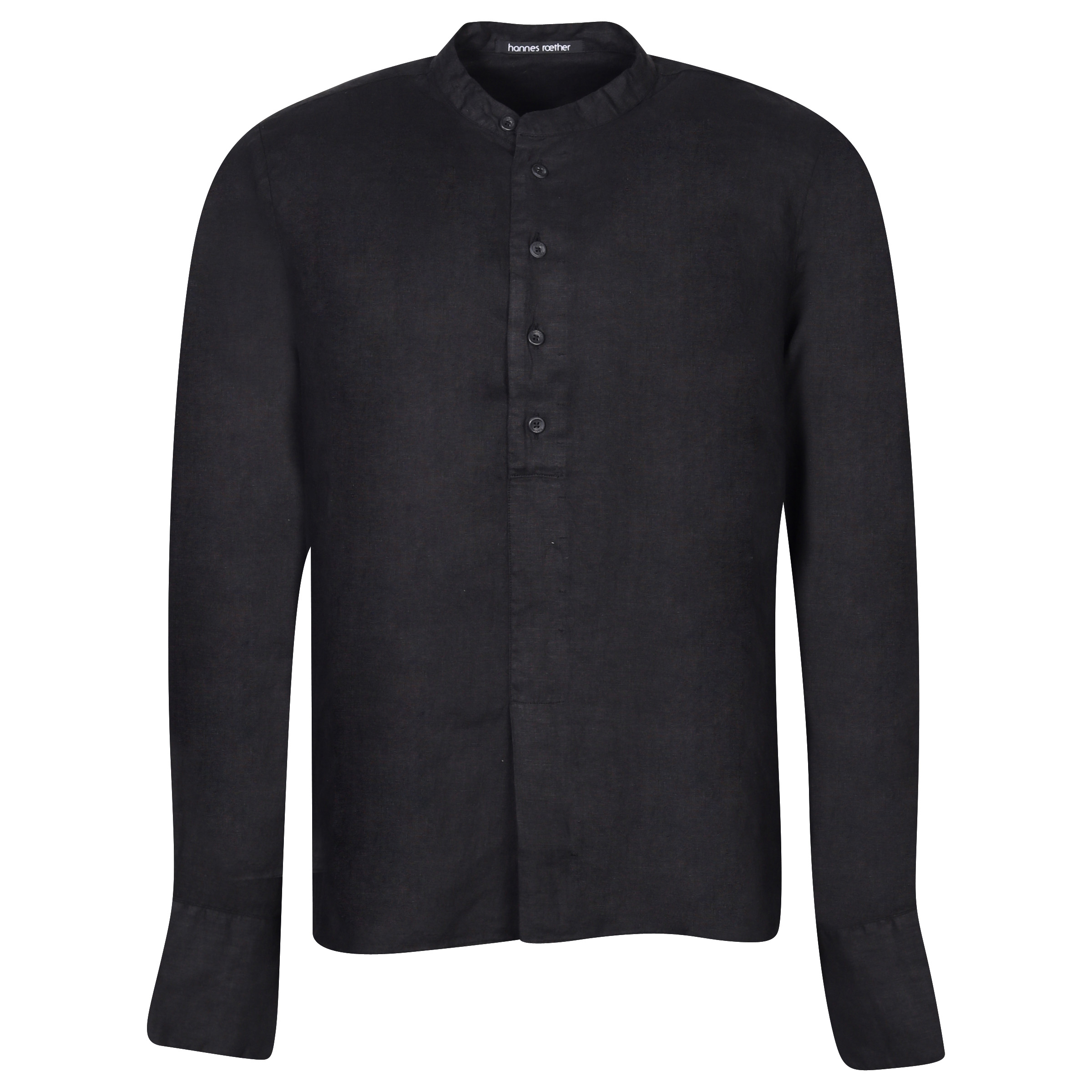 Hannes Roether Linen Shirt Black