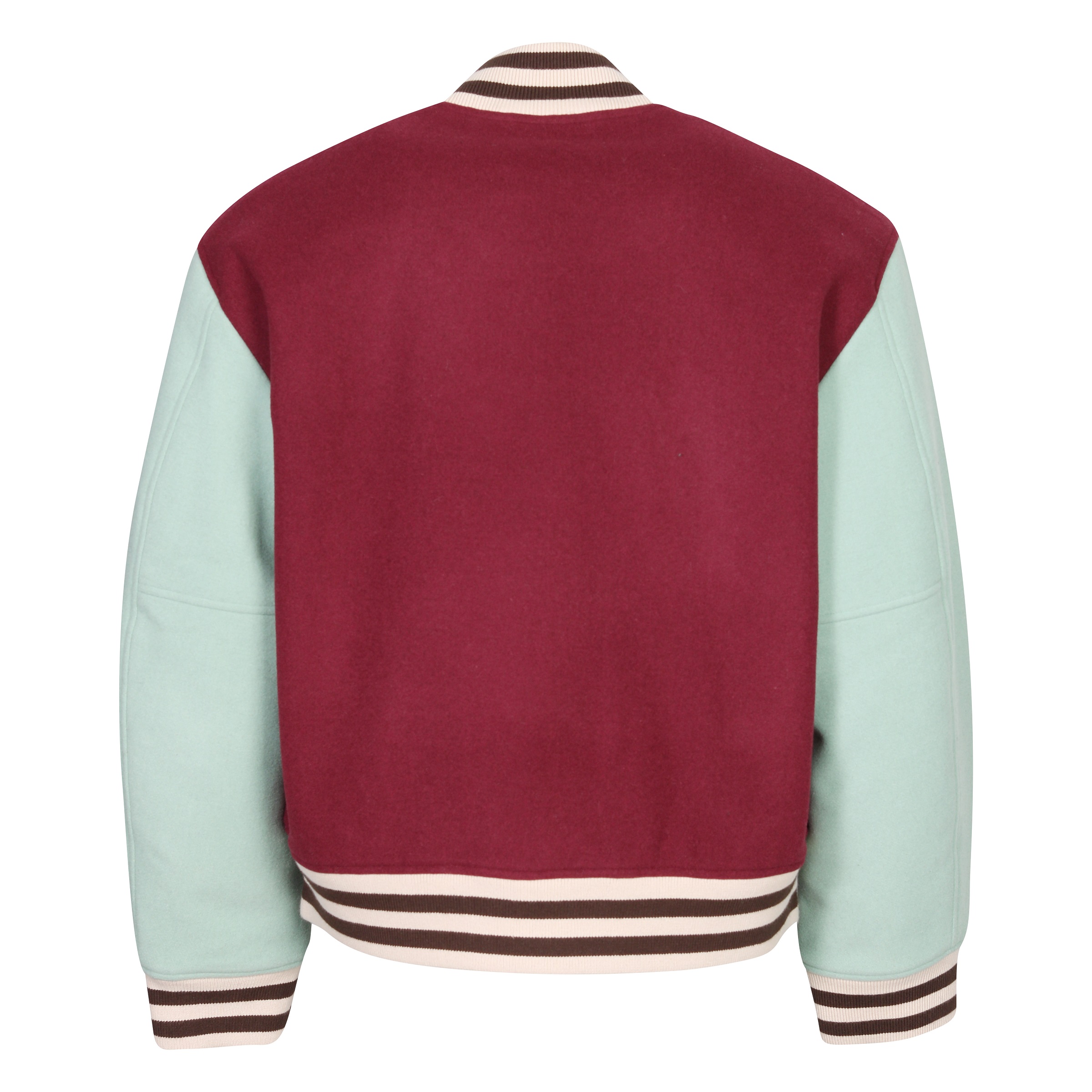 Acne Studios Face Bomber Jacket in Wine Red/Mint