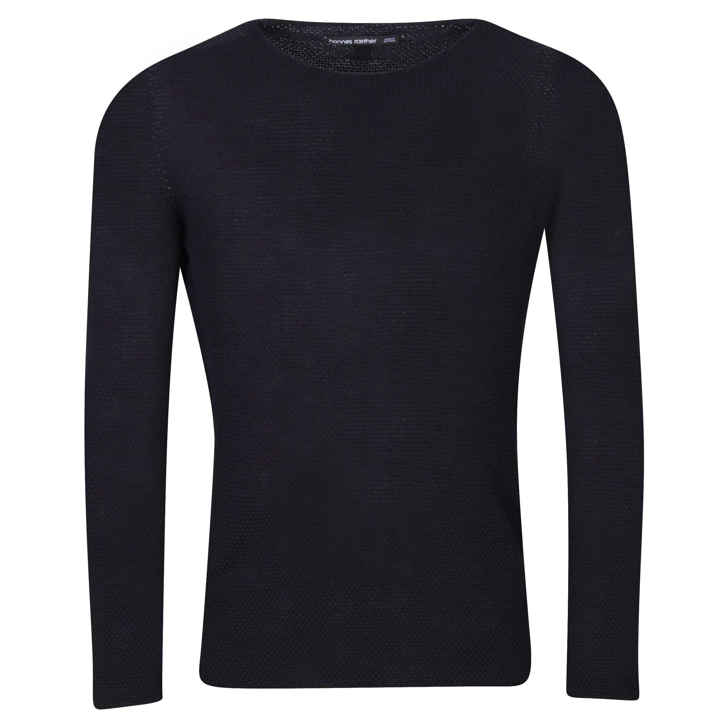 Hannes Roether Pique Knit Sweater Nightblue
