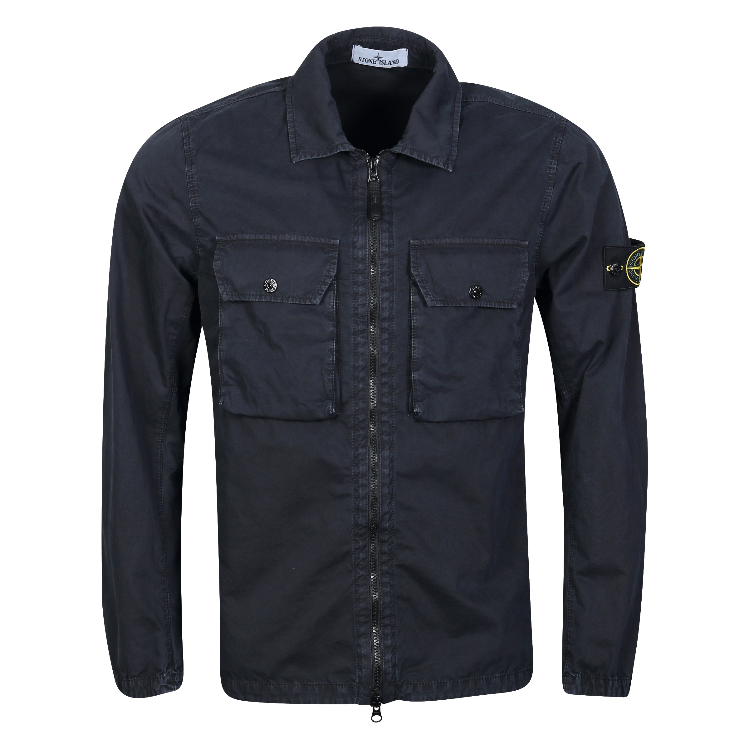 Stone Island Cotton Overshirt Washed Navy