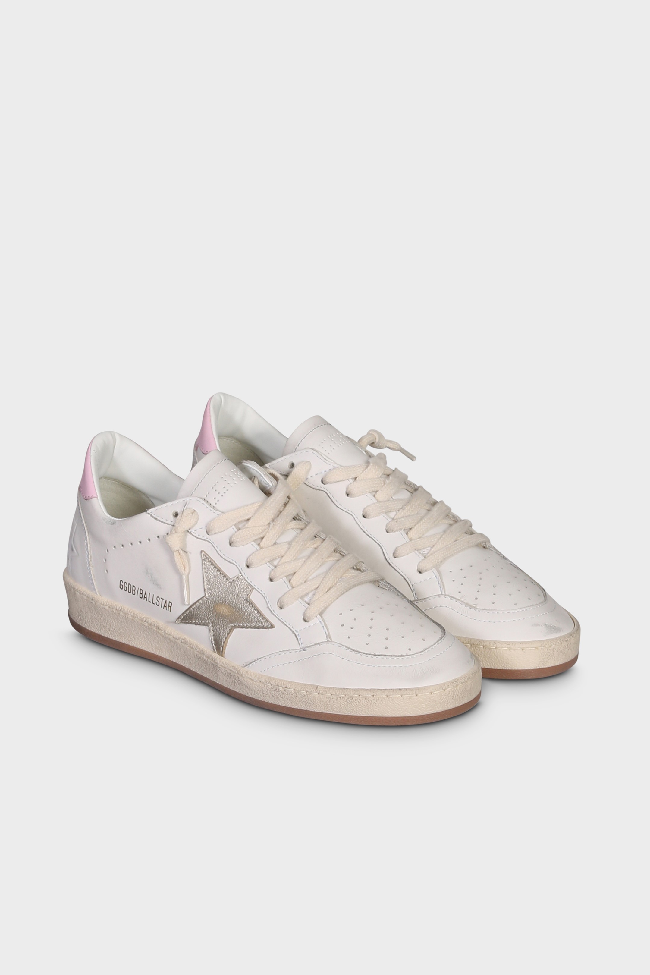 GOLDEN GOOSE Sneaker Ballstar in White/Platinum/Orchid 37