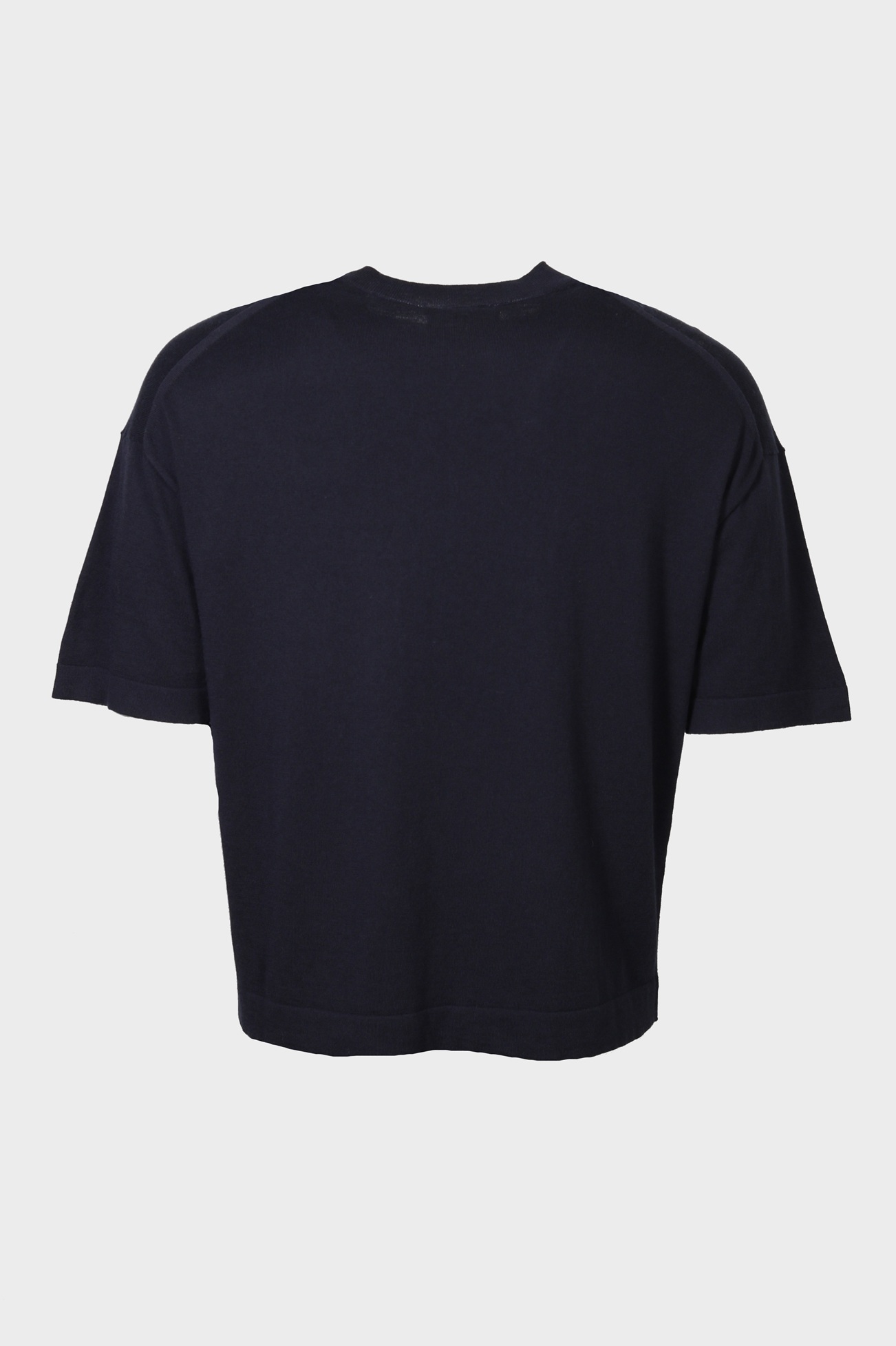 YACAIA Cotton/Cashmere T-Shirt in Navy
