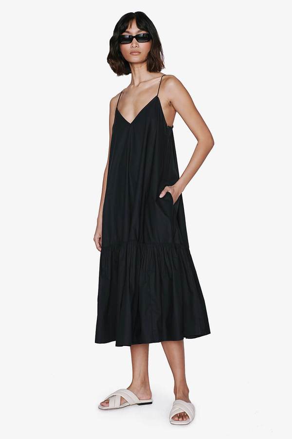 Anine Bing Cotton Dress Averie Black S