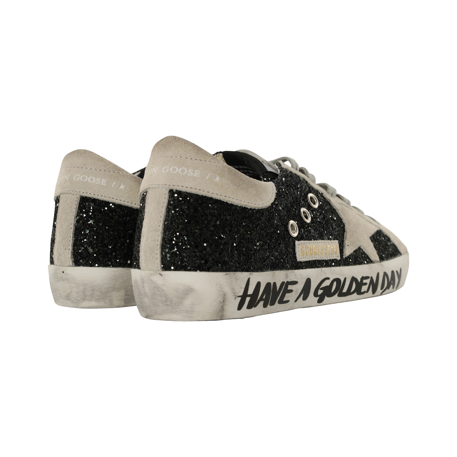 Golden Goose Sneaker Superstar Black Glitter 40