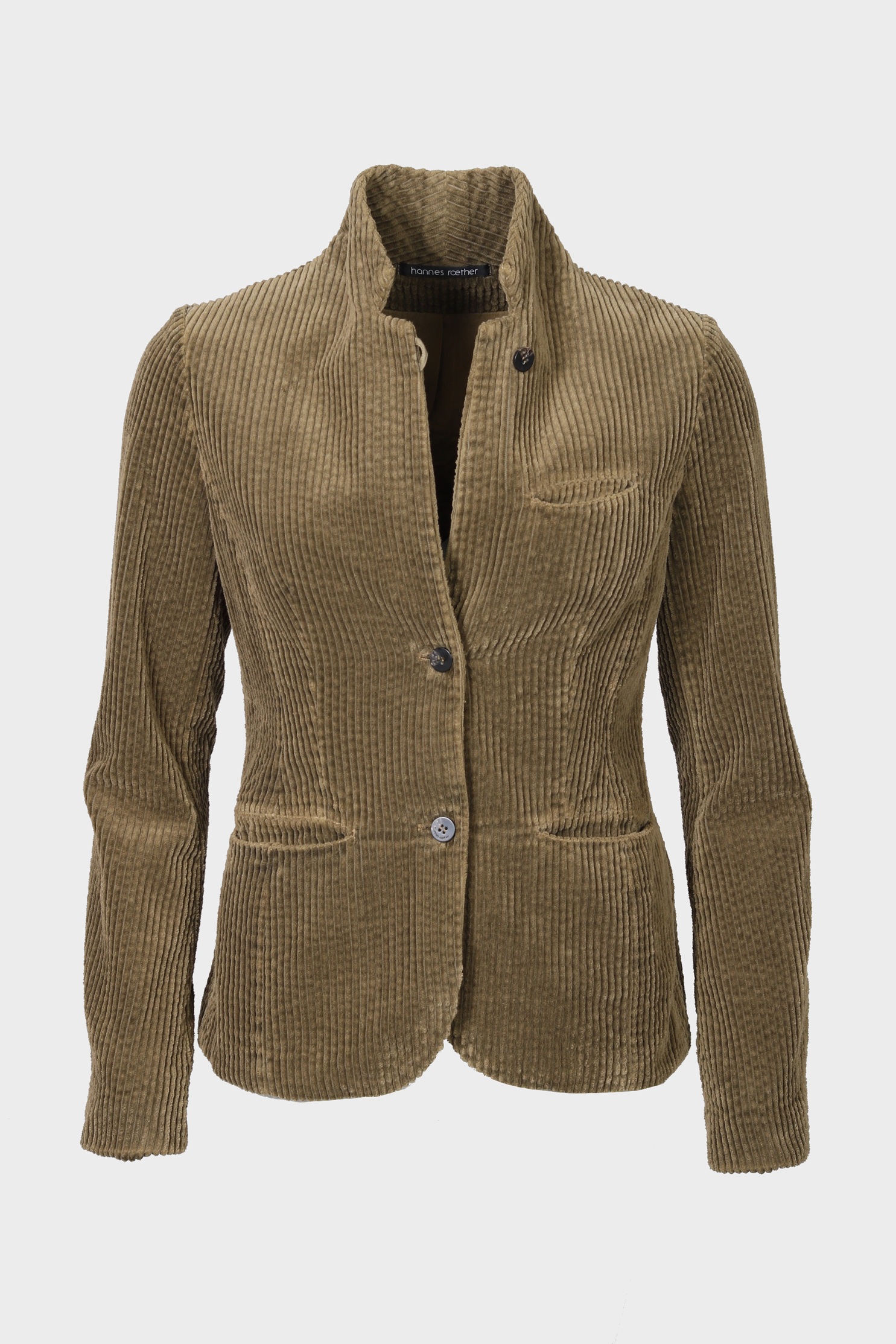 HANNES ROETHER Corduroy Jacket in Olive