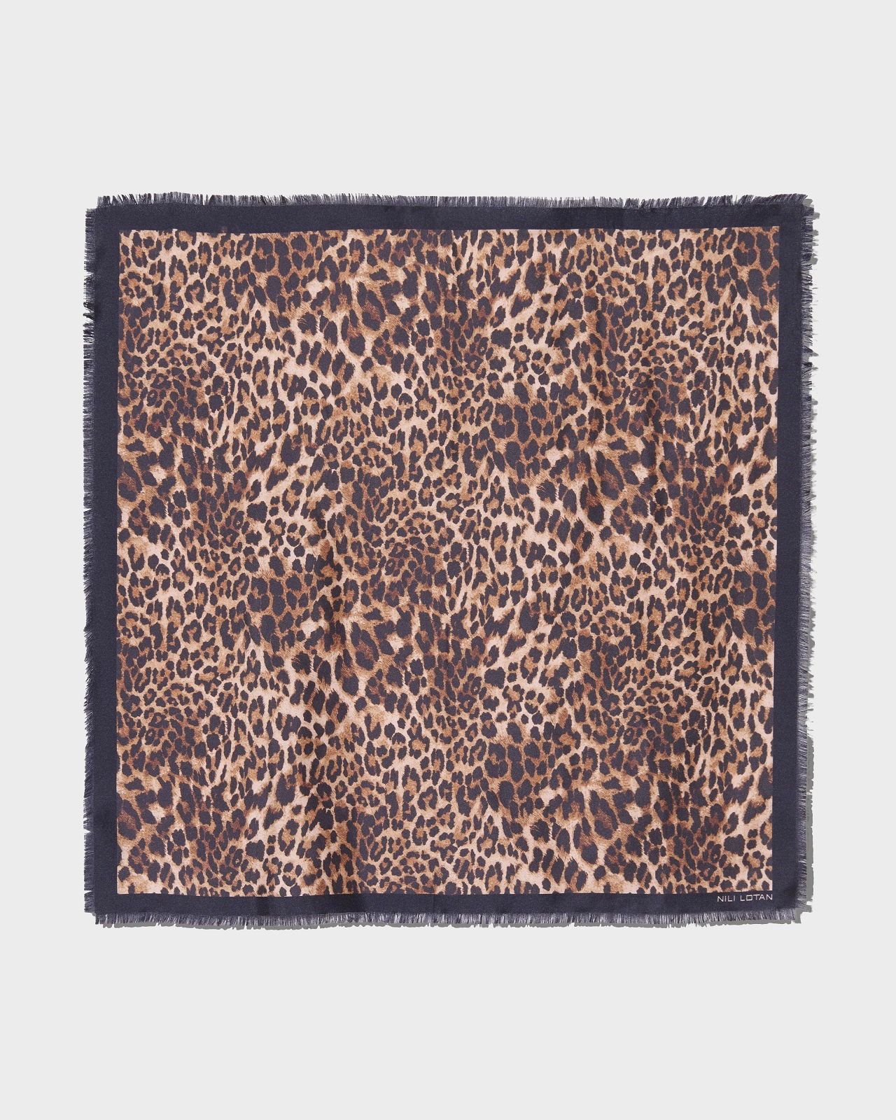 NILI LOTAN Leopard Silk Scarf