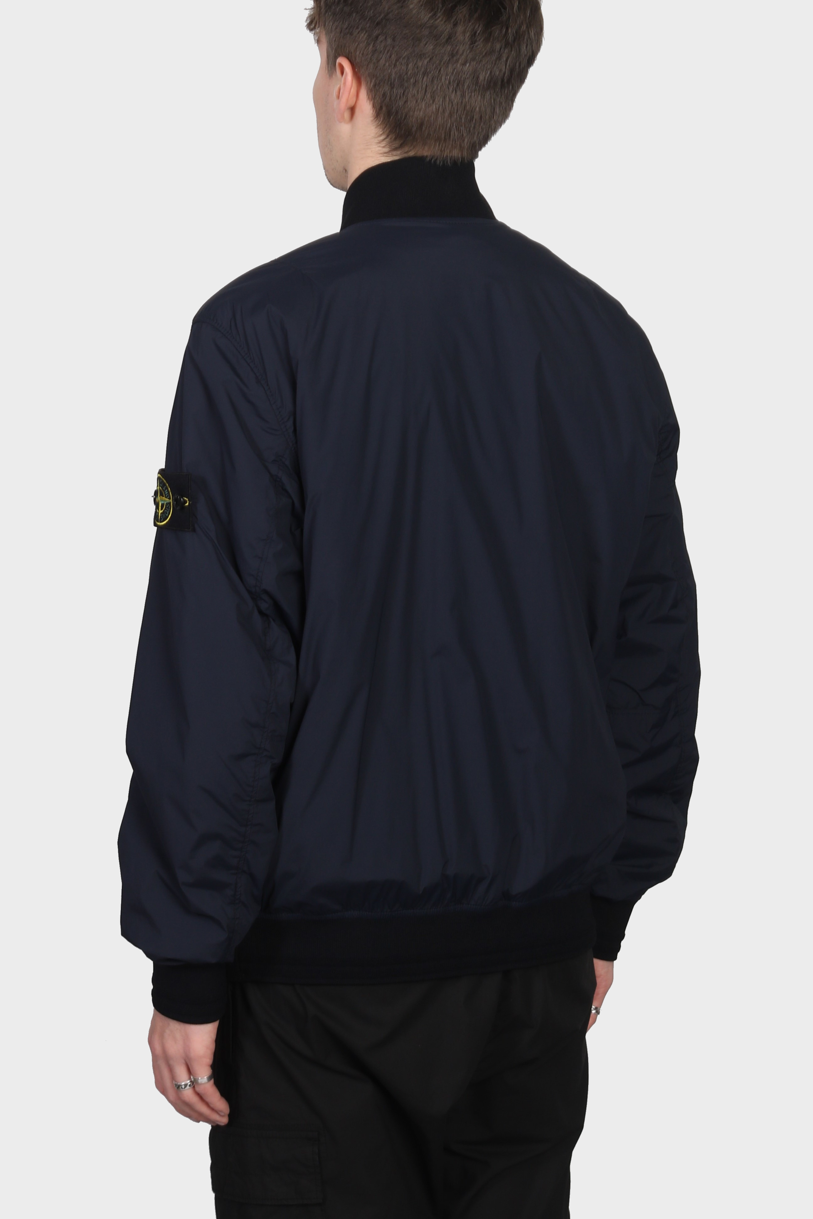 STONE ISLAND Skin Touch Nylon Bomber Jacket in Navy XL