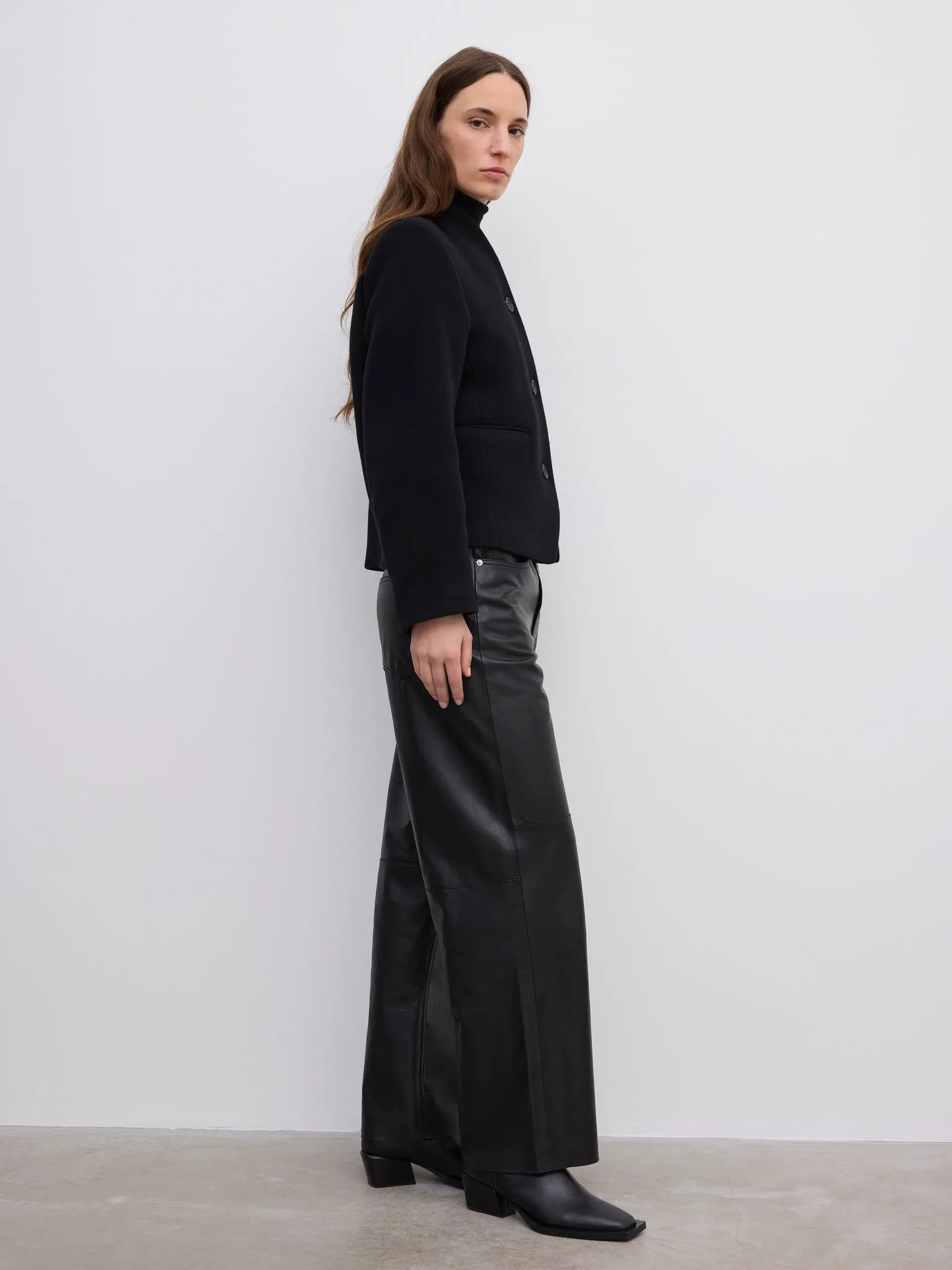 DAGMAR Short Curved Jacket in Black