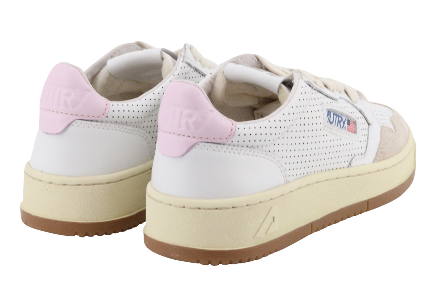 Autry Action Shoes Vintage Sneaker Suede/Toe White/Pink
