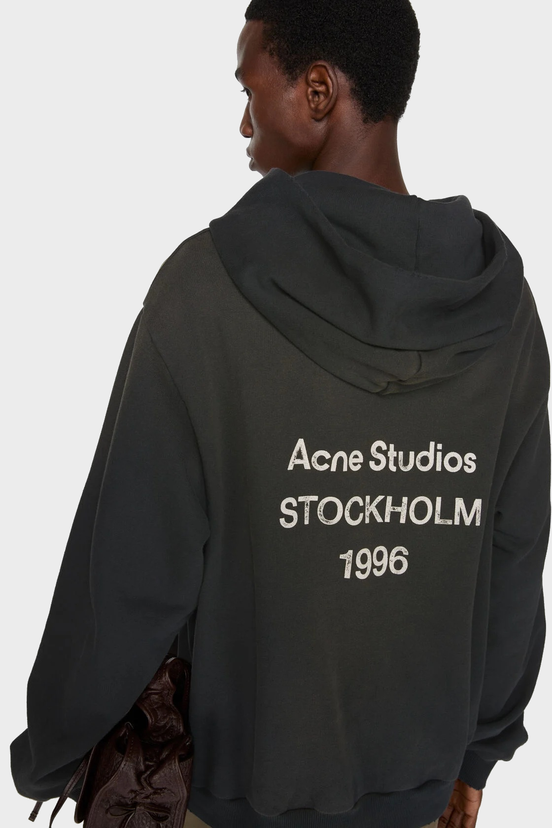 ACNE STUDIOS Backprinted Logo Hoodie in Black