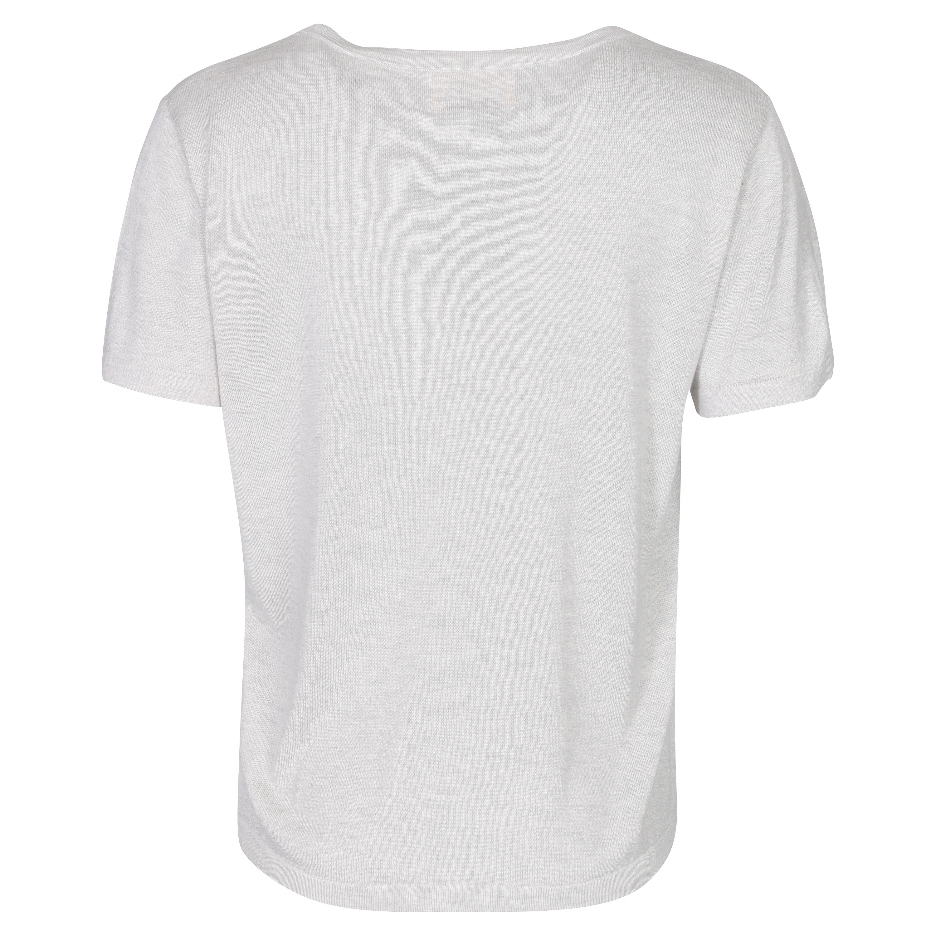 Flona Cashmere/Silk T-Shirt in Light Grey M
