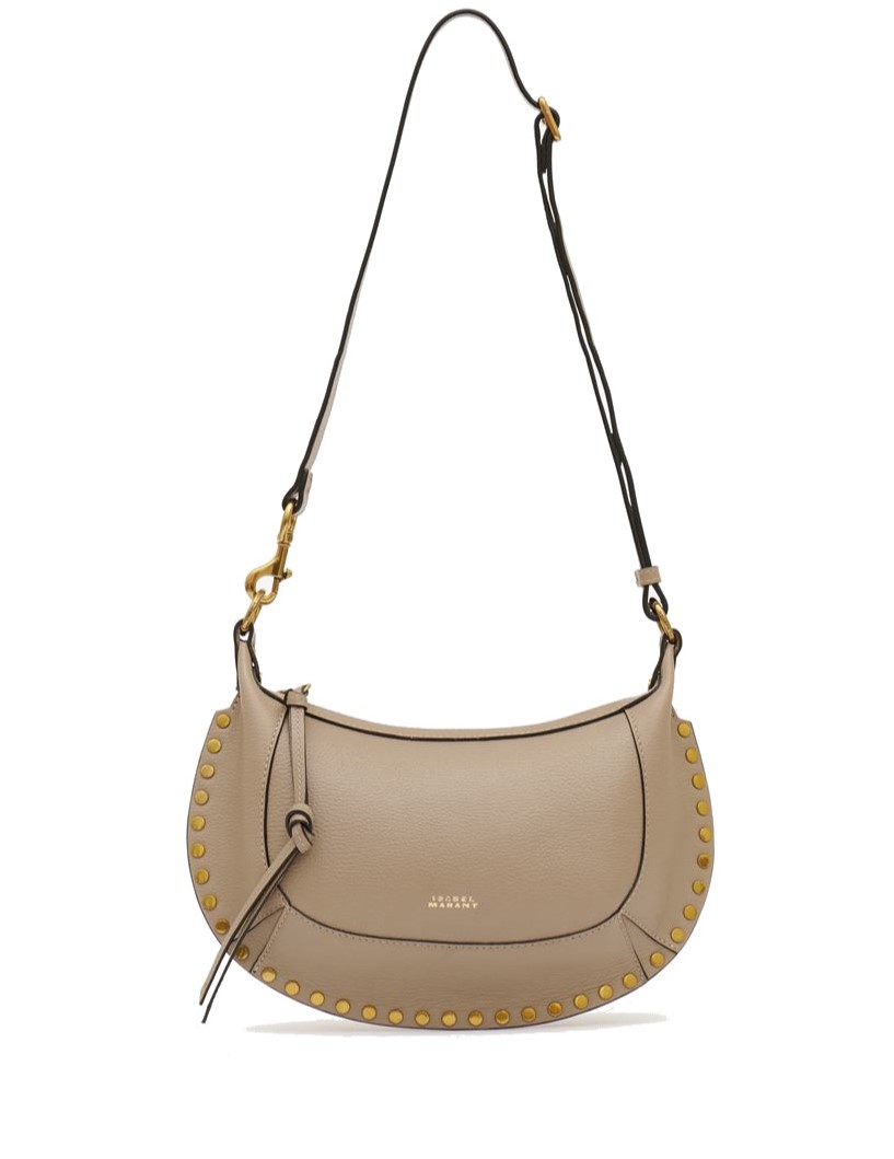 ISABEL MARANT Oskan Moon Shoulder Bag in Taupe