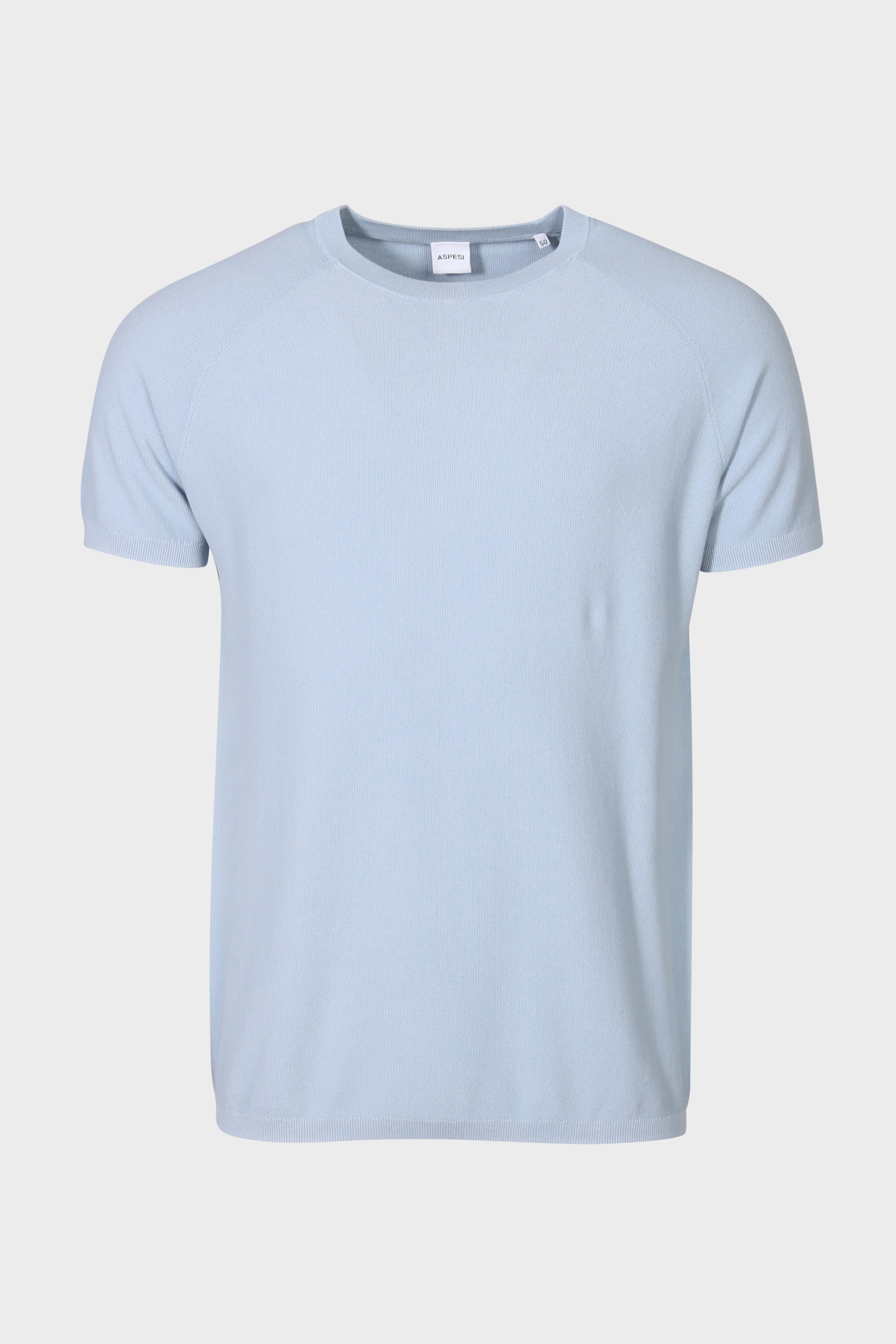 ASPESI Knit T-Shirt in Light Blue