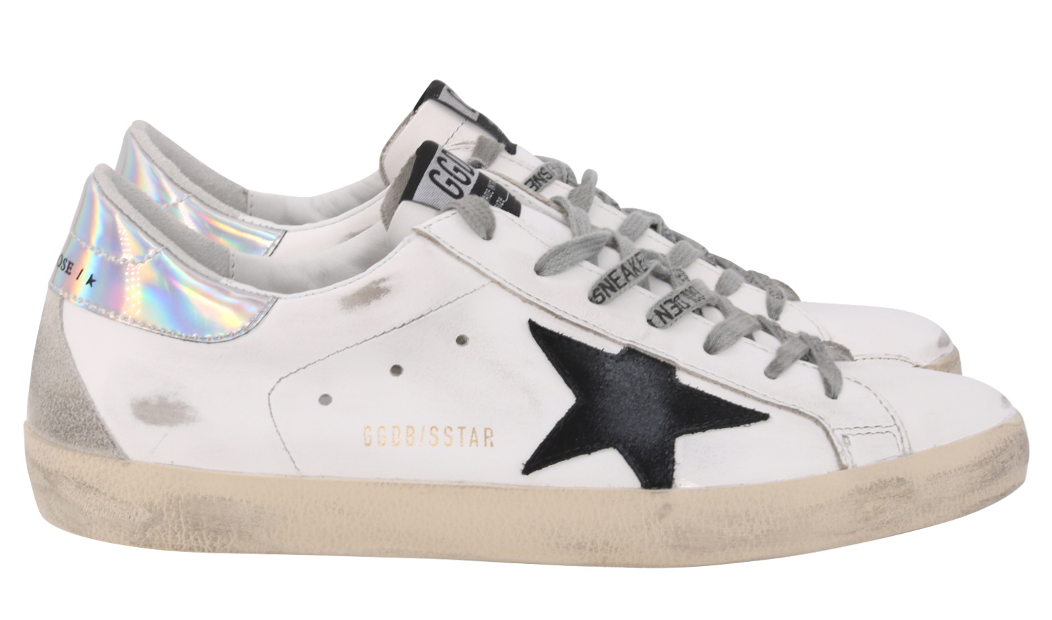 Golden Goose Superstar White/Black/Silver