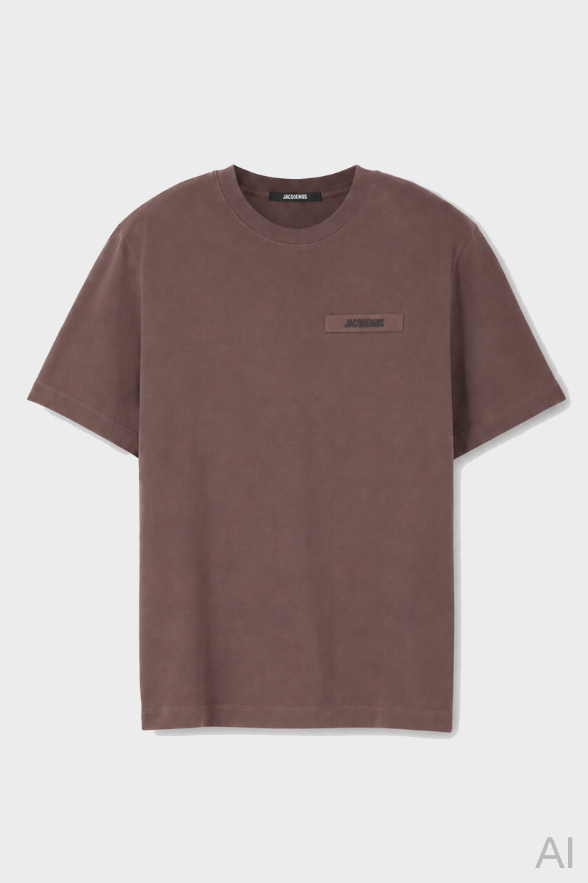 JACQUEMUS Grosgrain T-Shirt in Brown
