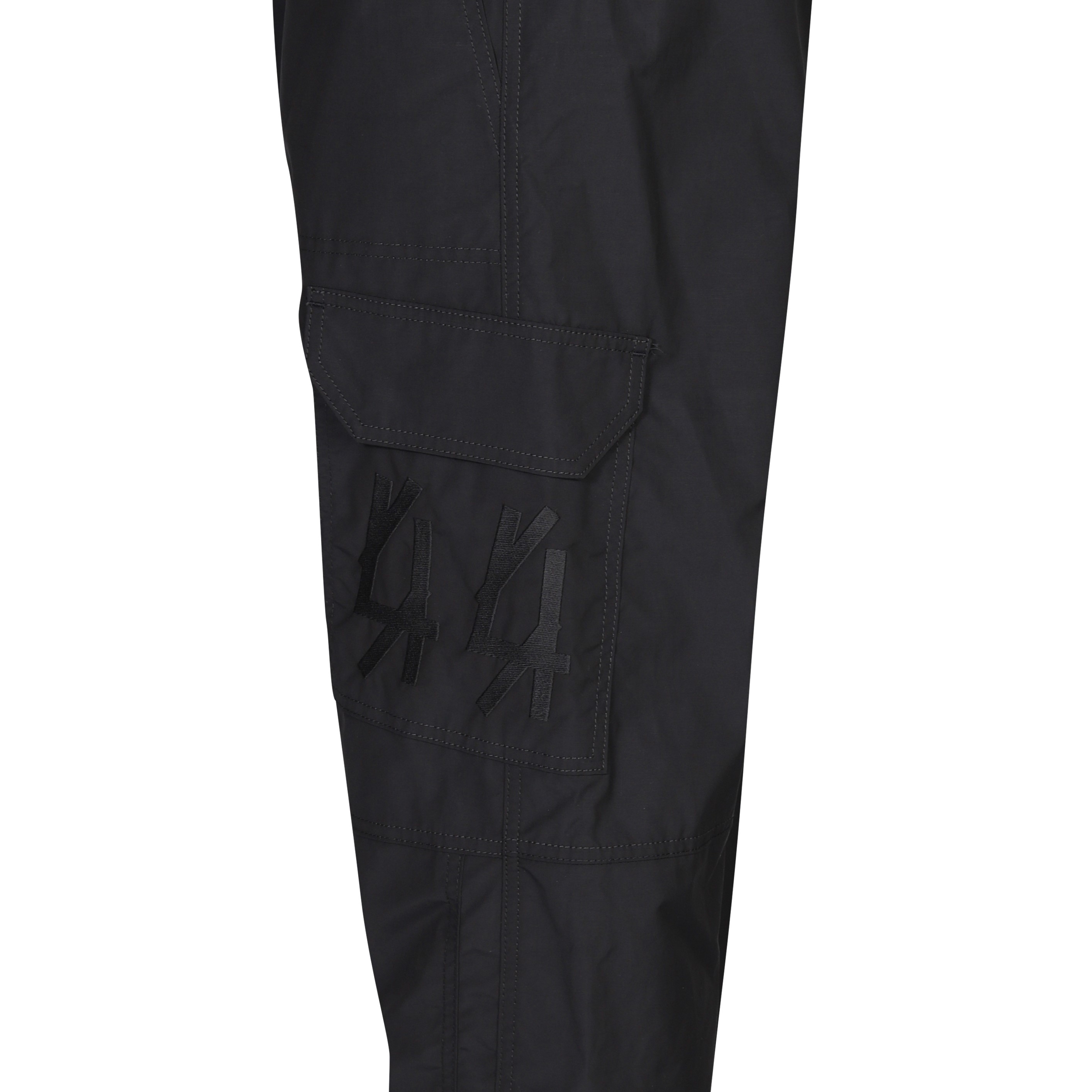 44 Label Group Think Solid Cargo Trousers in Black 46