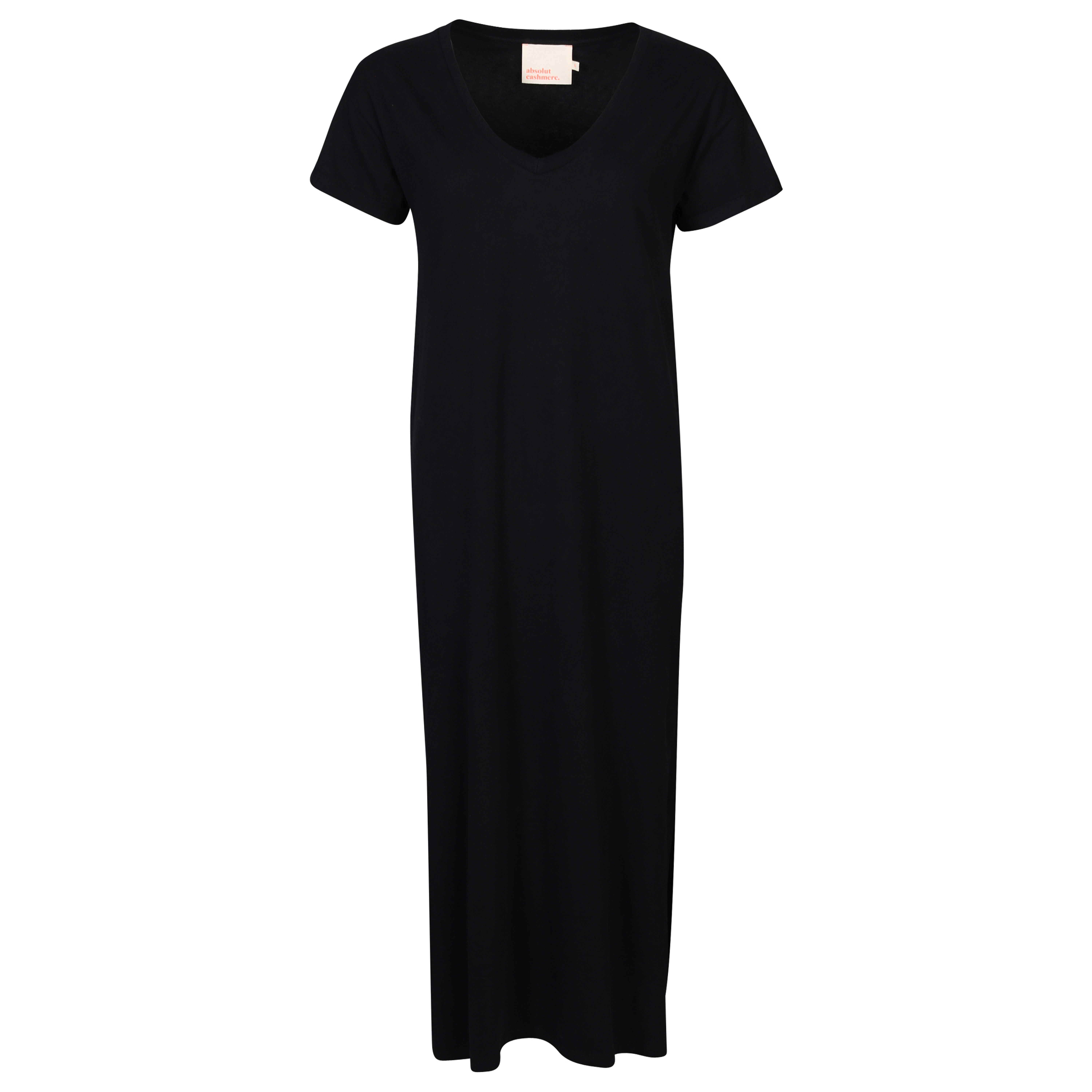 Absolut Cashmere V-Neck Jersey Dress Lorene in Black