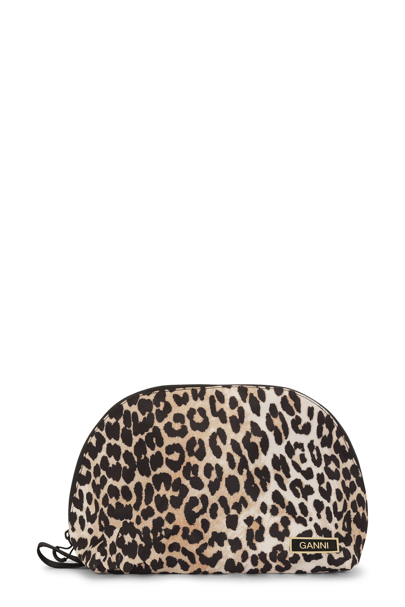 GANNI Recycled Tech Vanity Bag in Leopard