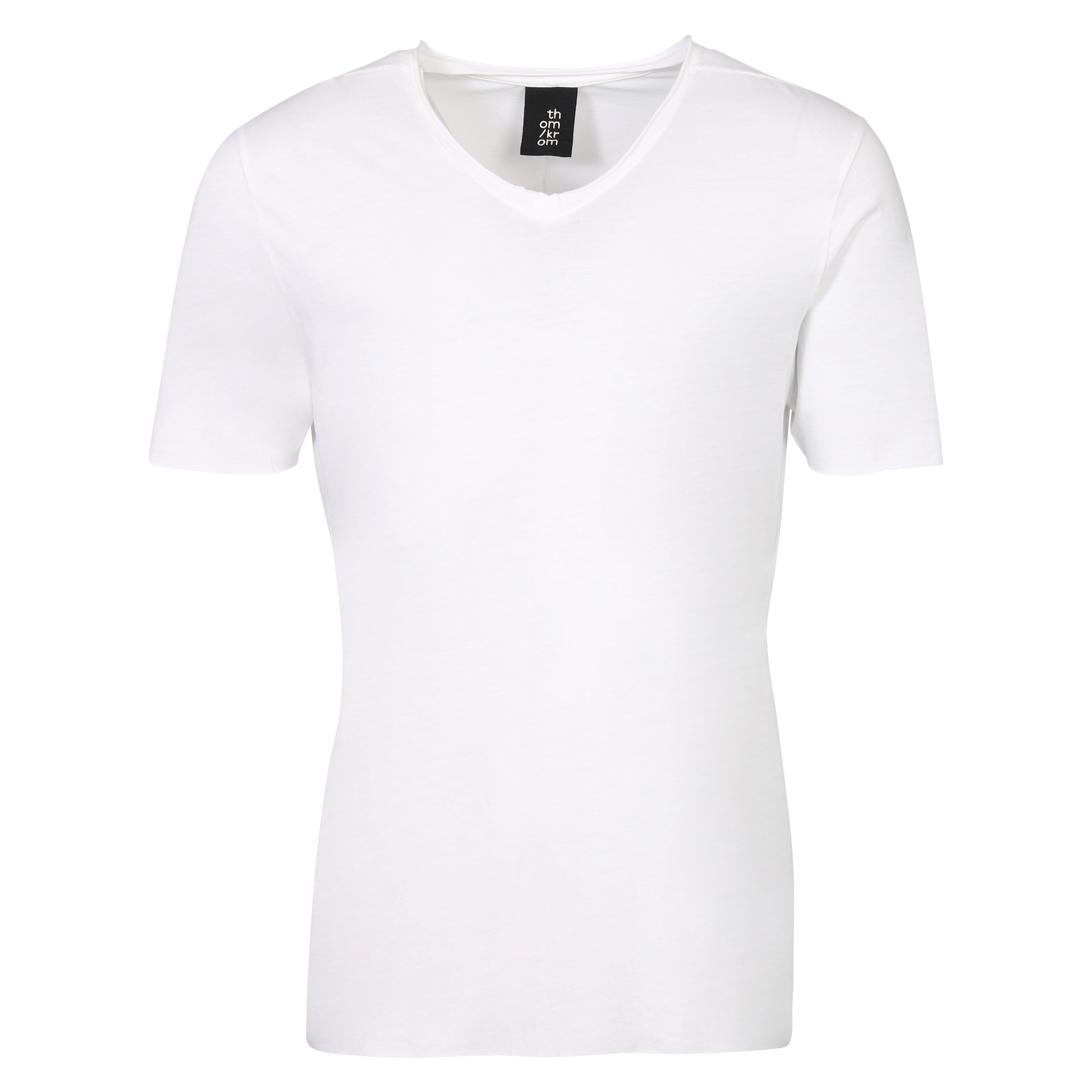 Thom Krom V-Neck T-Shirt in Offwhite